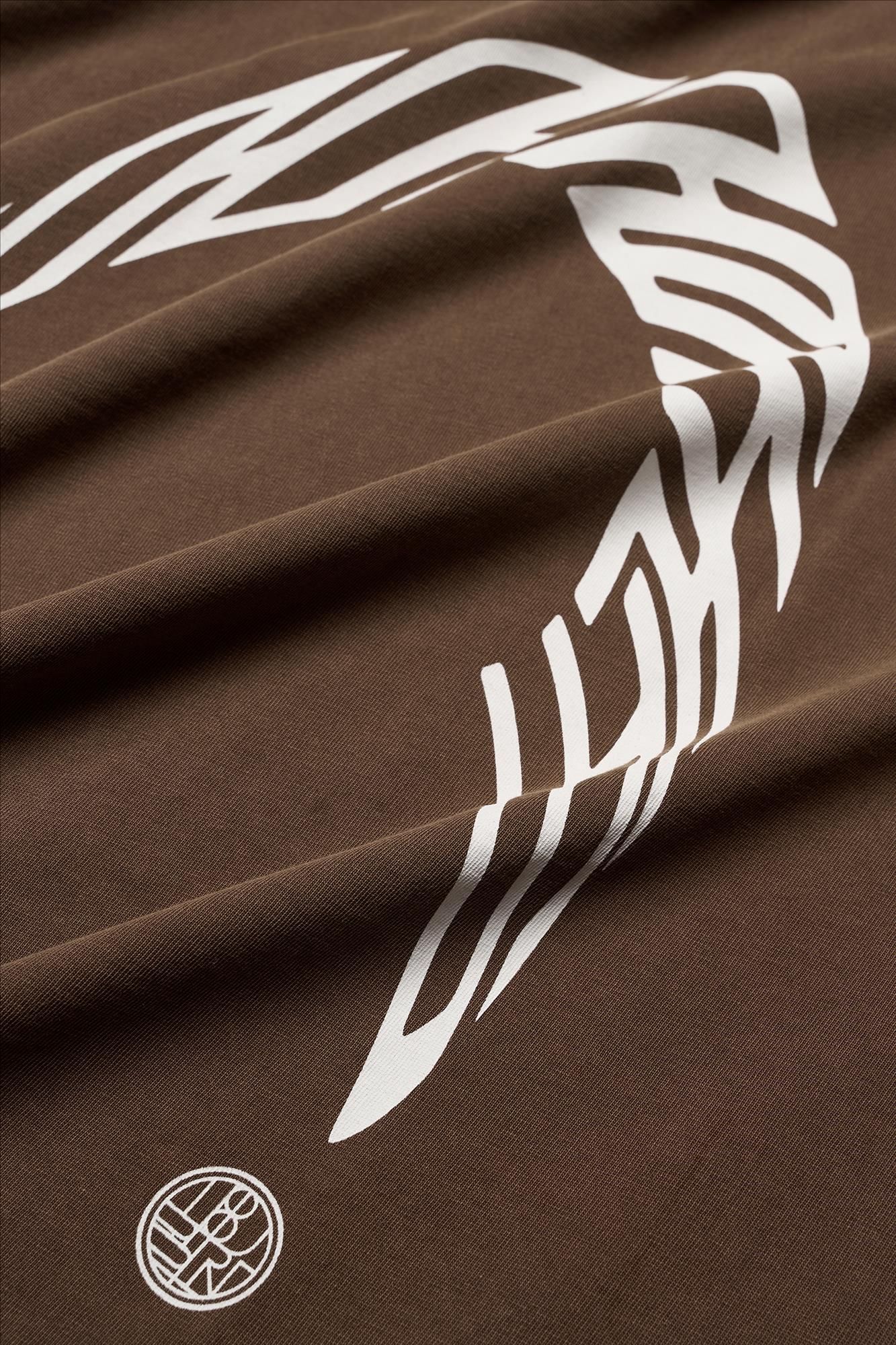 WOODBIRD - Donkerbruine Baine Warp Acid T-shirt