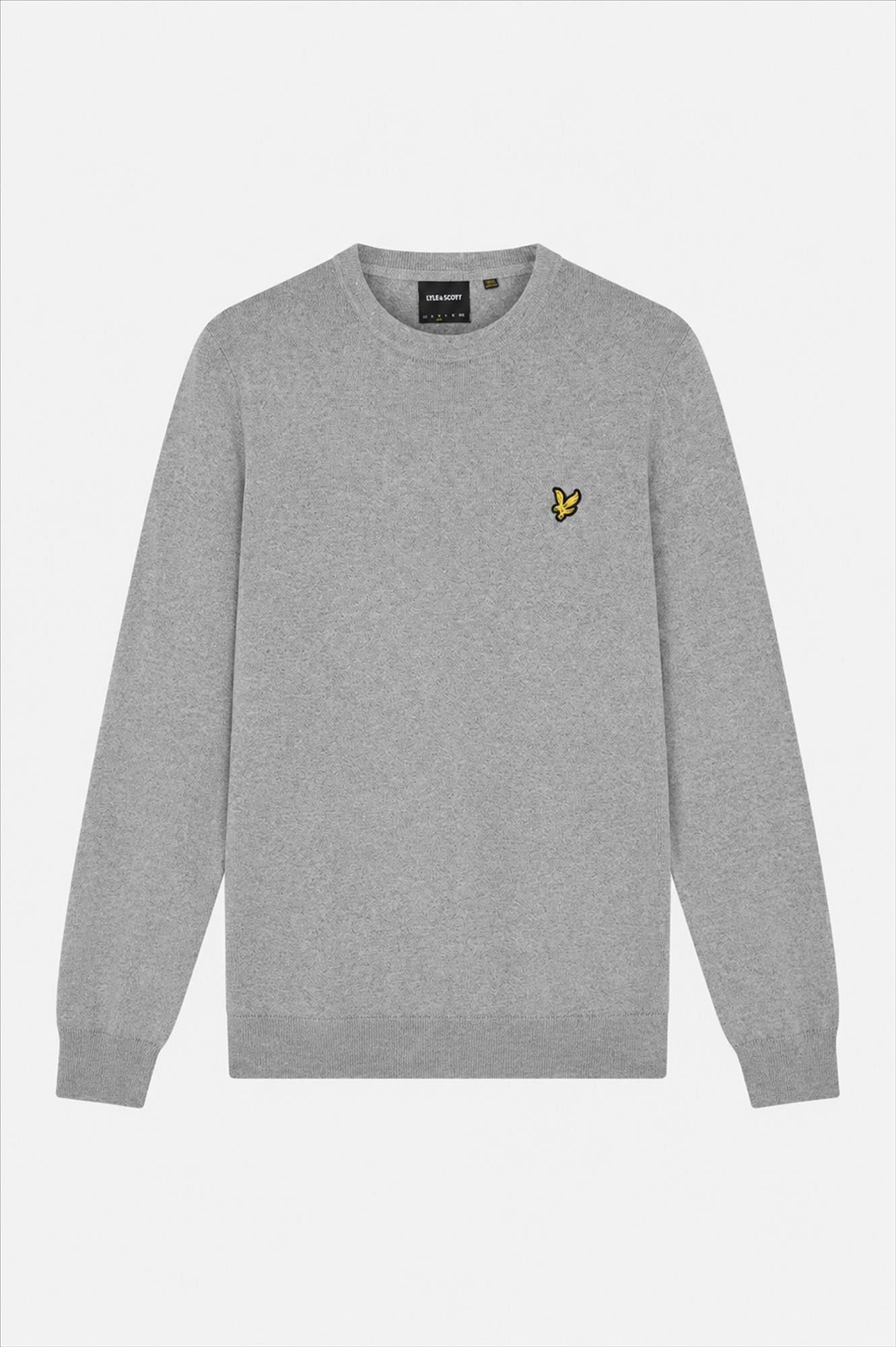 Lyle & Scott - Grijze Cotton Merino trui