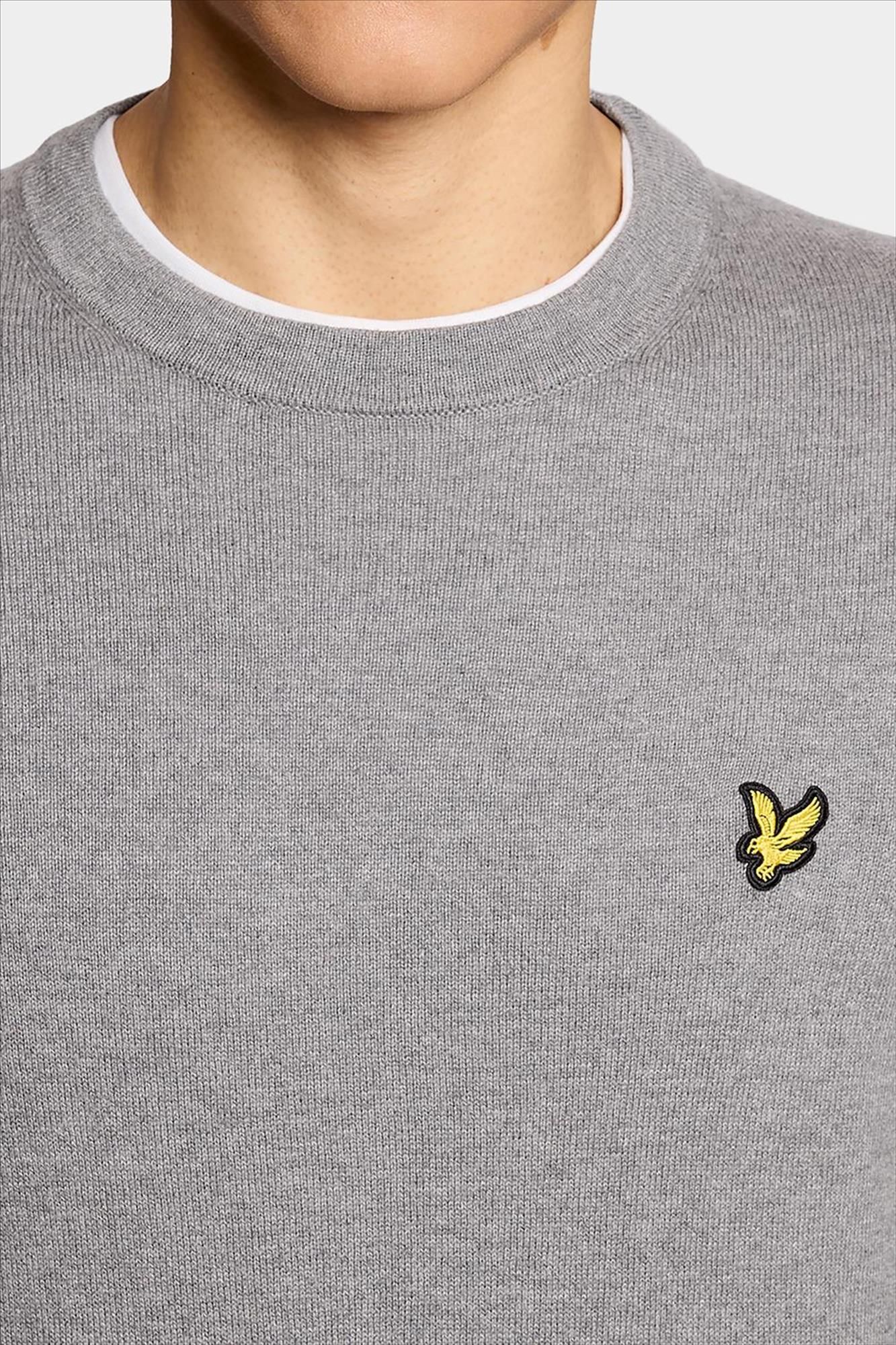 Lyle & Scott - Grijze Cotton Merino trui