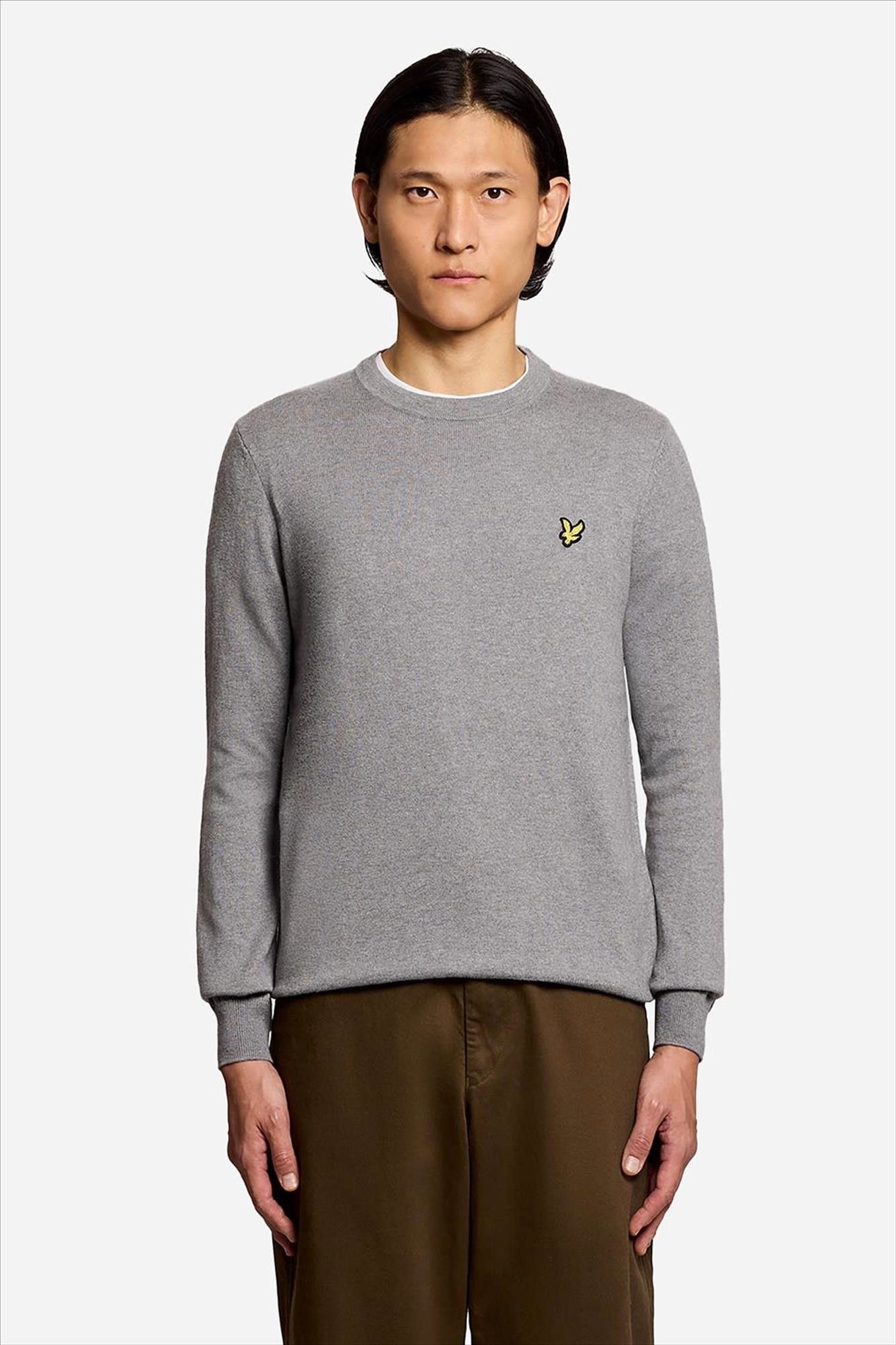 Lyle & Scott - Grijze Cotton Merino trui