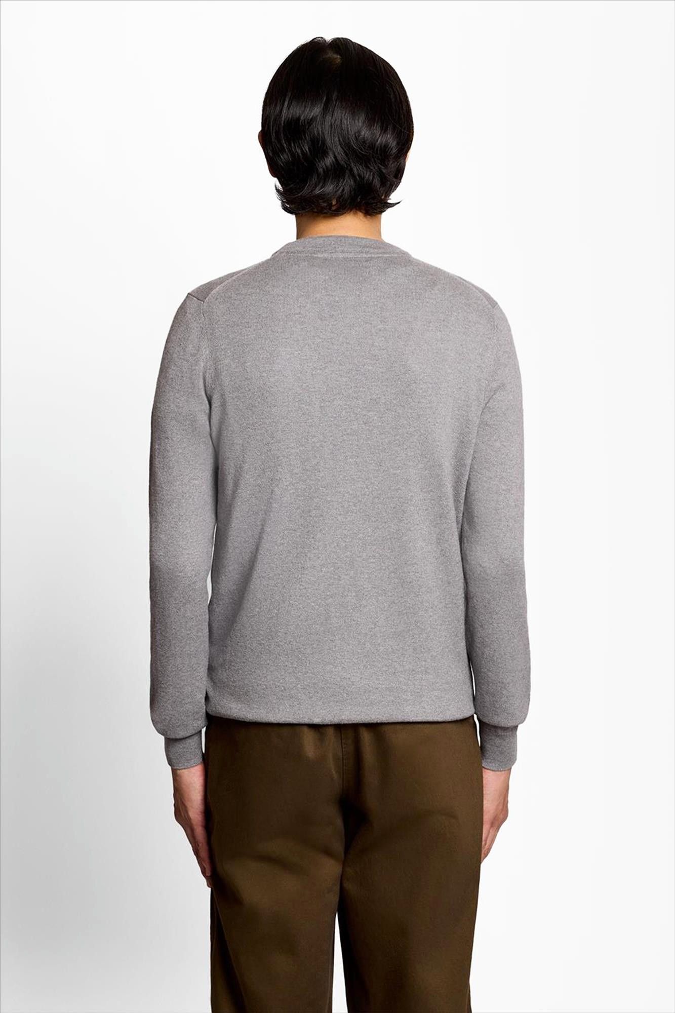 Lyle & Scott - Grijze Cotton Merino trui