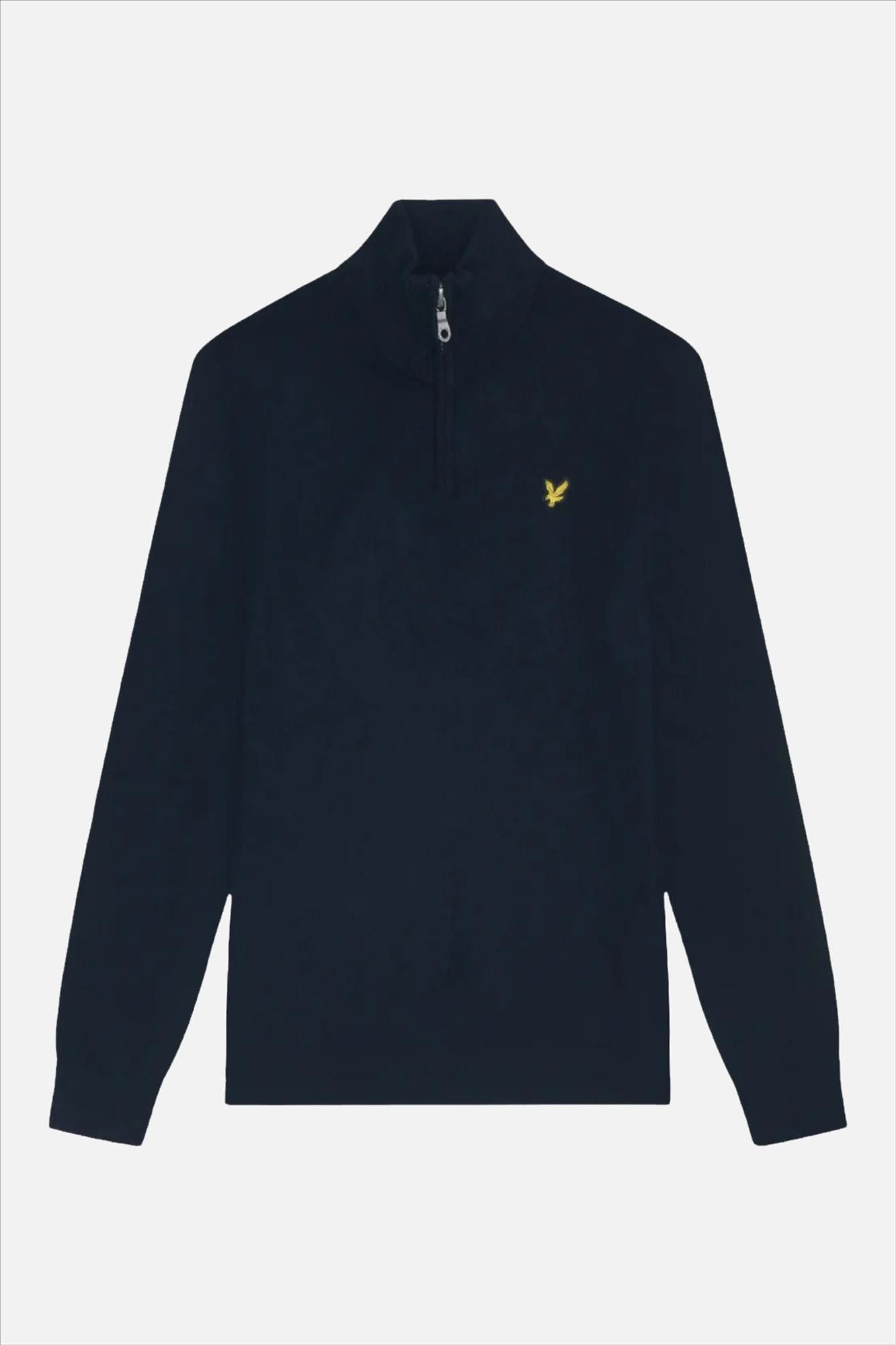 Lyle & Scott - Donkerblauwe Quarter Zip trui