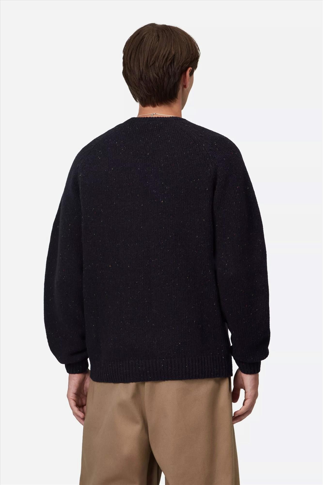 Carhartt WIP - Donkerblauwe Anglistic trui