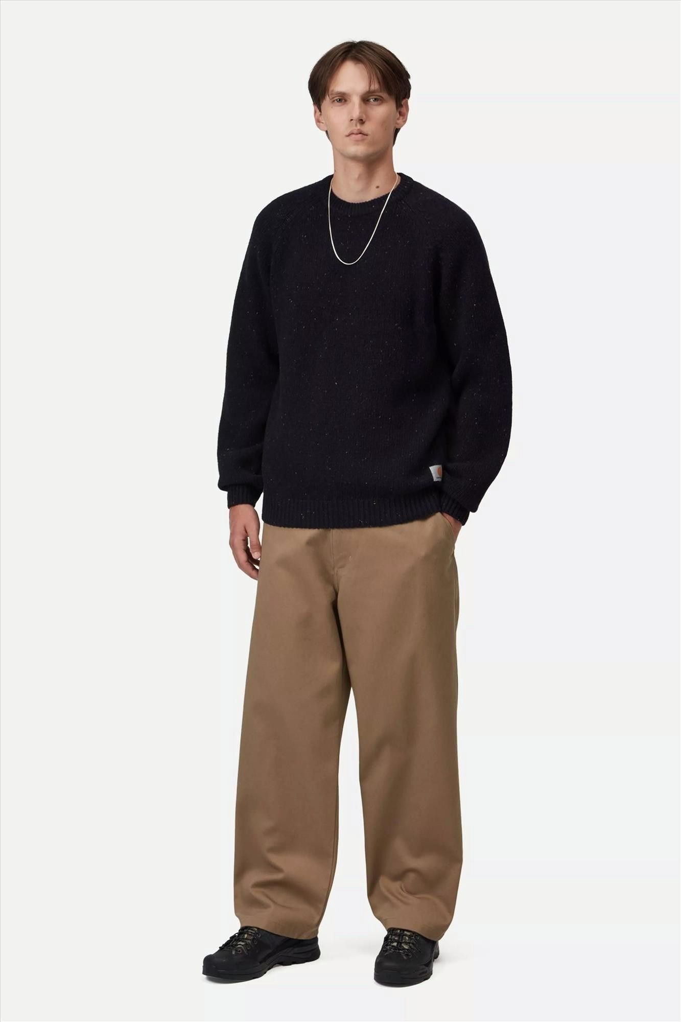 Carhartt WIP - Donkerblauwe Anglistic trui