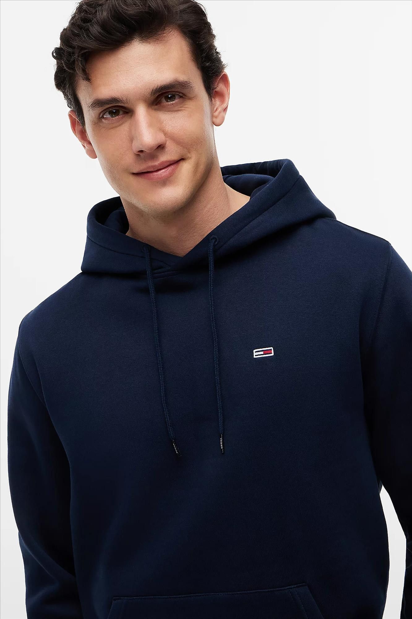 Tommy Jeans - Donkerblauwe Regular Flag hoodie
