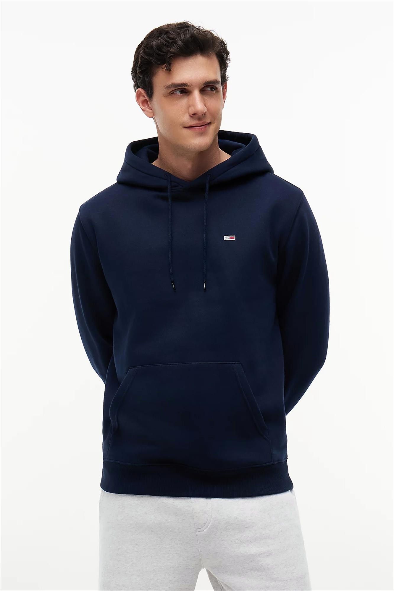 Tommy Jeans - Donkerblauwe Regular Flag hoodie