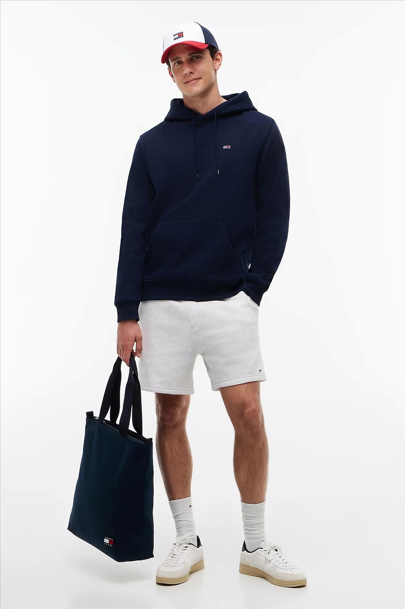 Tommy Jeans - Donkerblauwe Regular Flag hoodie