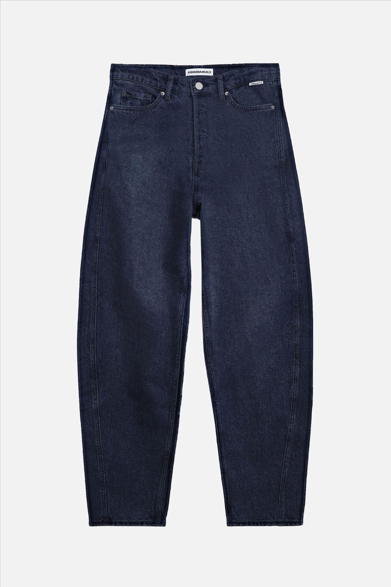 Armed Angels - Donkerblauwe Baarly barrel jeans