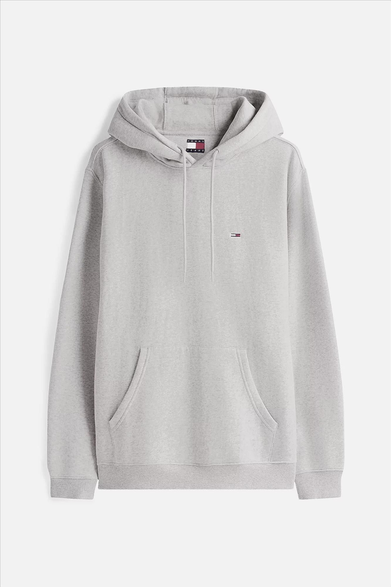 Tommy Jeans - Grijze Regular Flag hoodie