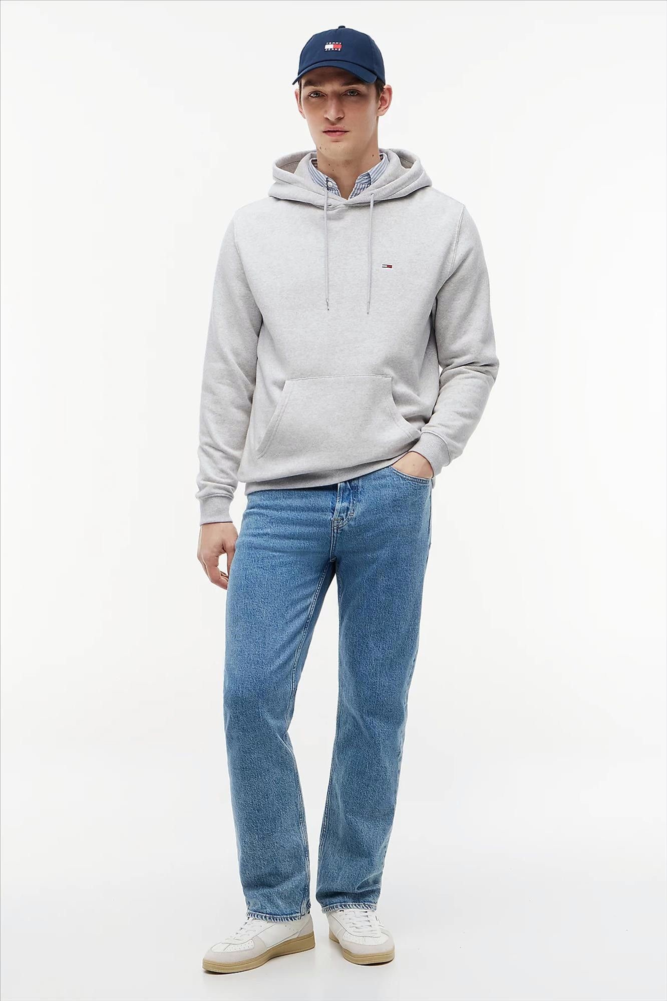 Tommy Jeans - Grijze Regular Flag hoodie