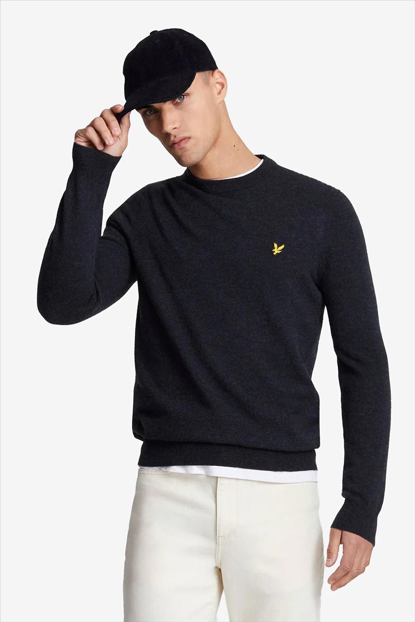 Lyle & Scott - Donkerblauwe Lambswool Blend trui