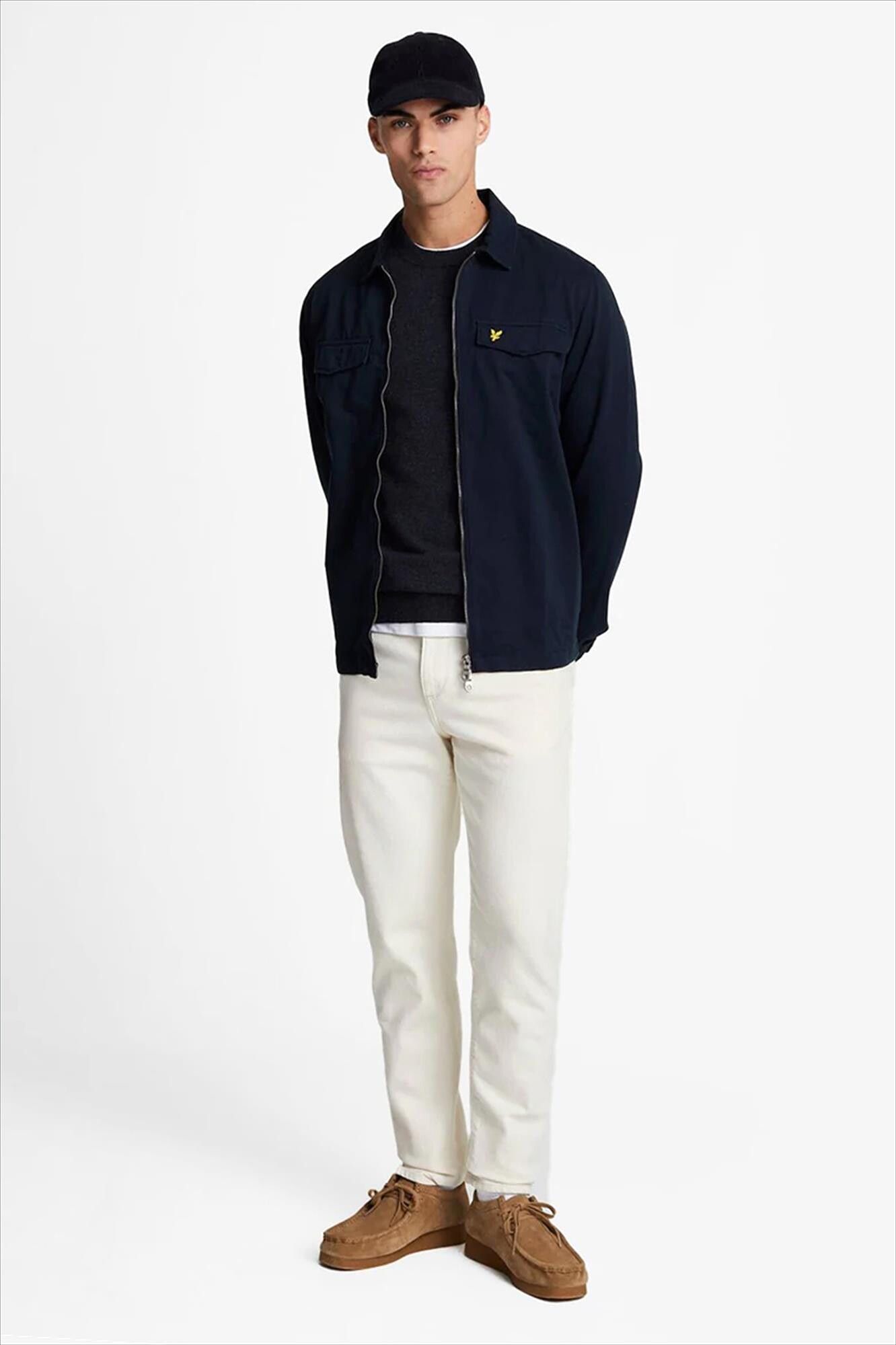 Lyle & Scott - Donkerblauwe Lambswool Blend trui