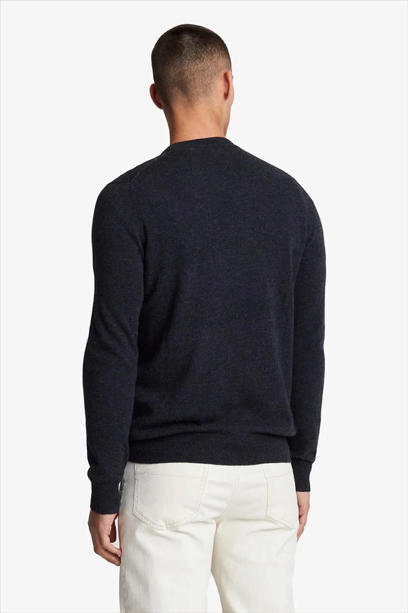 Lyle & Scott - Donkerblauwe Lambswool Blend trui