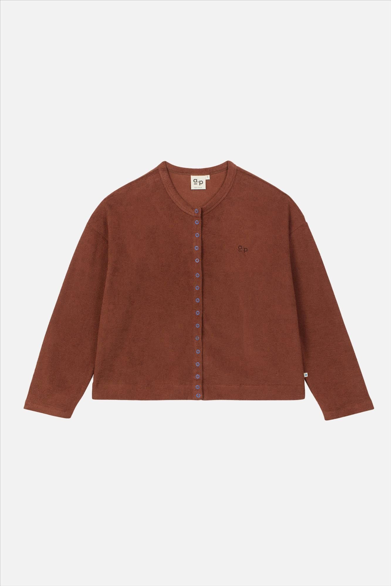 arsene & les pipelettes - Donkerbruine Eponge cardigan
