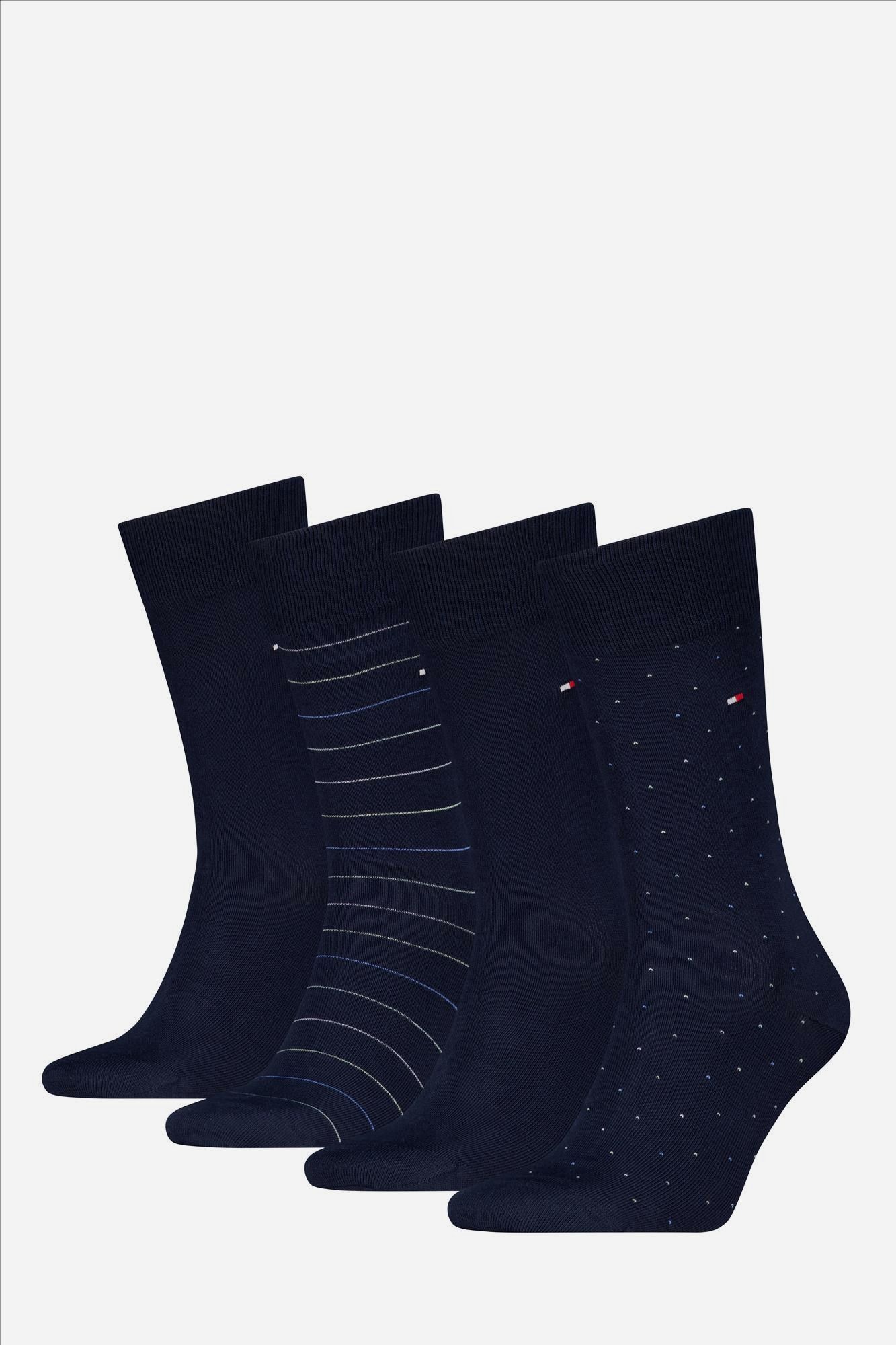 Hilfiger socks - Donkerblauwe 4-pack Classic Giftbox sokken