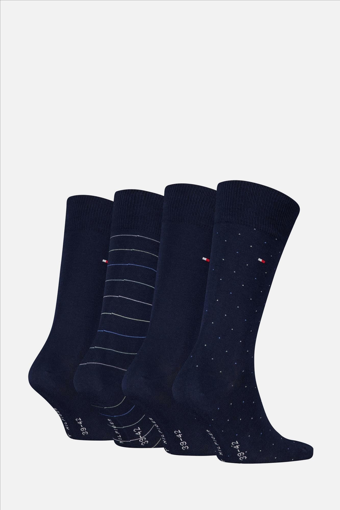 Hilfiger socks - Donkerblauwe 4-pack Classic Giftbox sokken