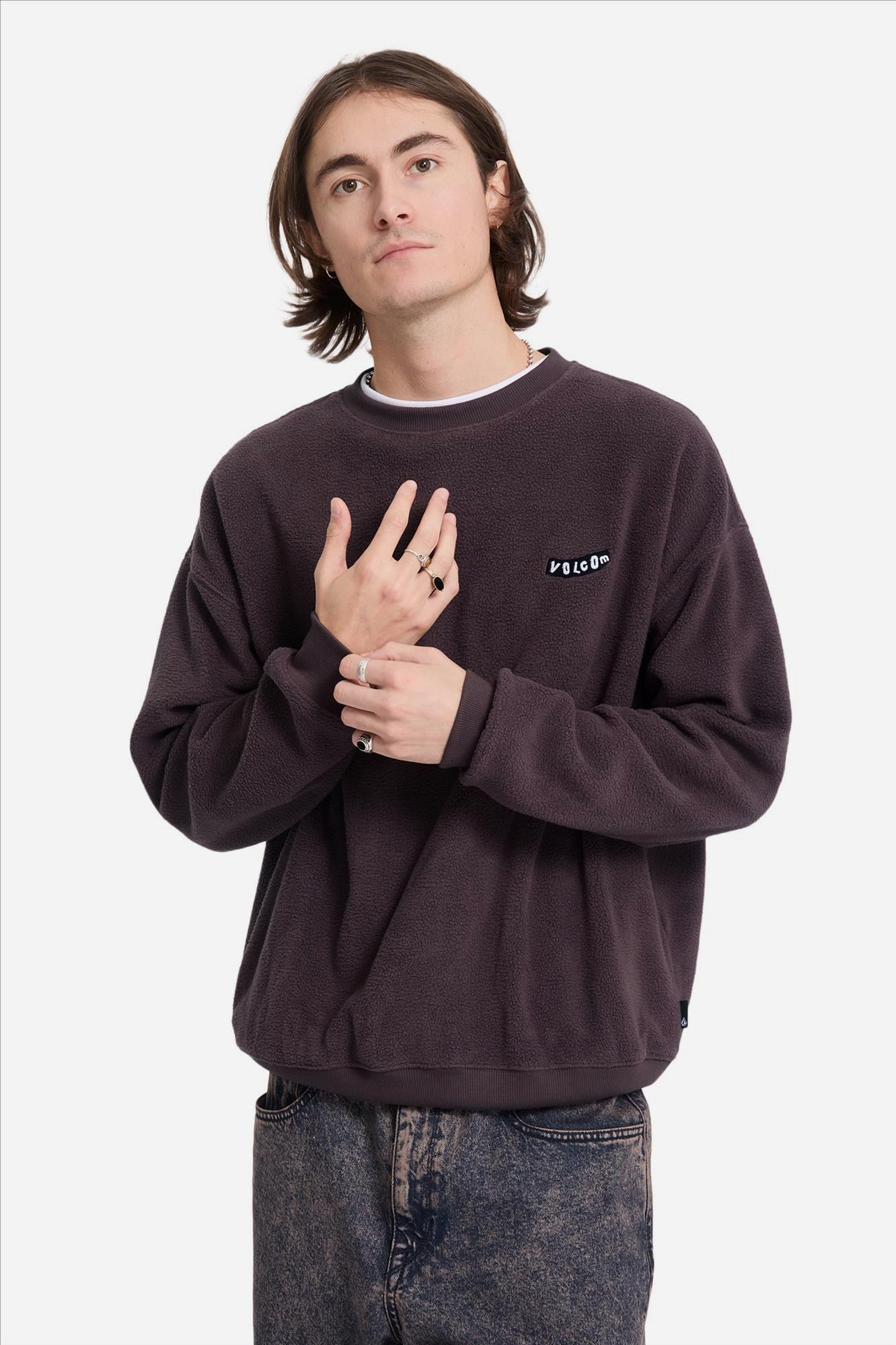Volcom - Bruinpaarse Too Kool sweater