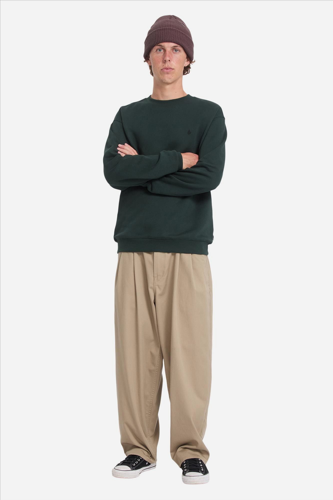 Volcom - Donkergroene Single Stone sweater