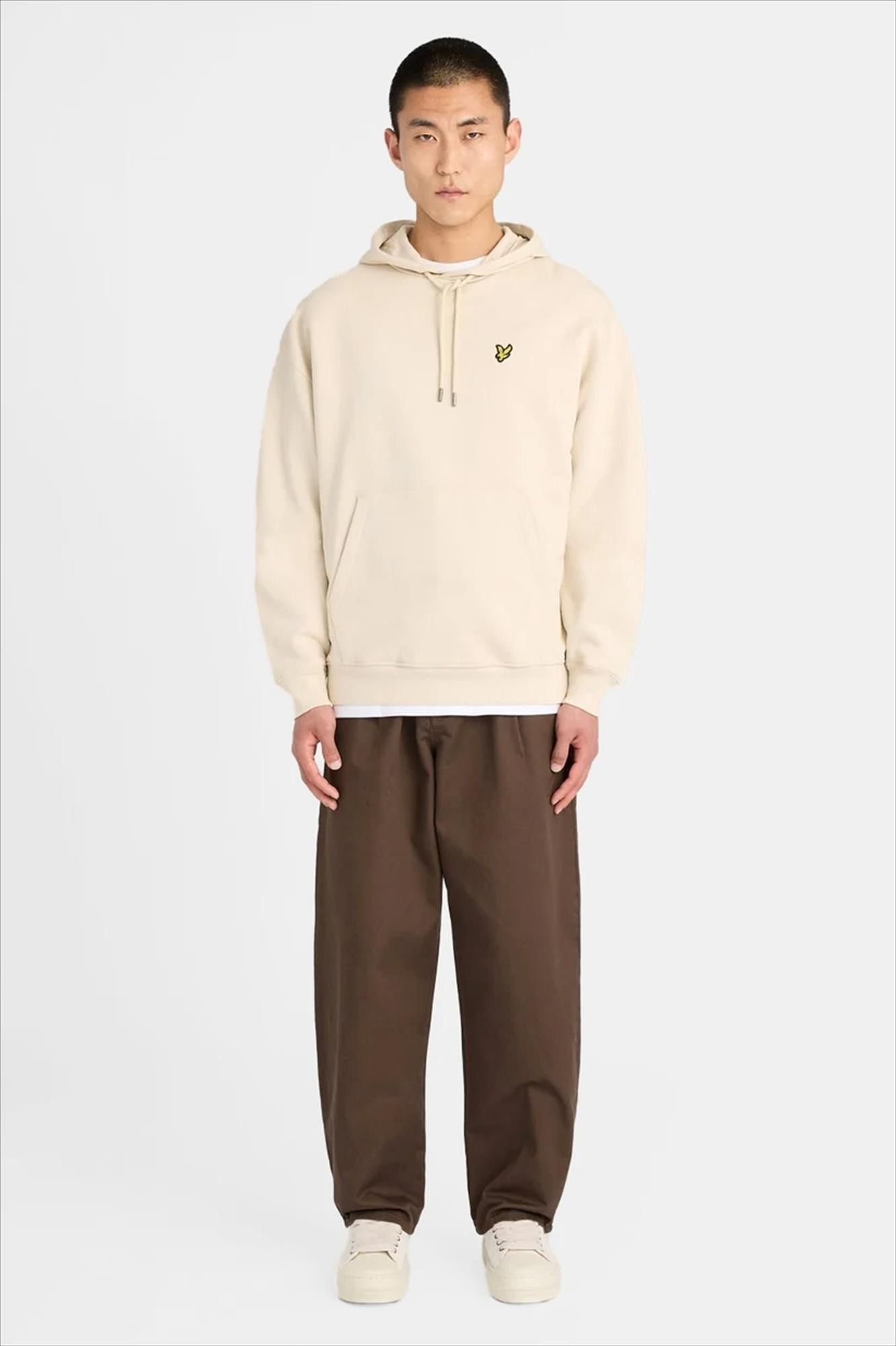 Lyle & Scott - Ecru Heavyweight Loopback hoodie