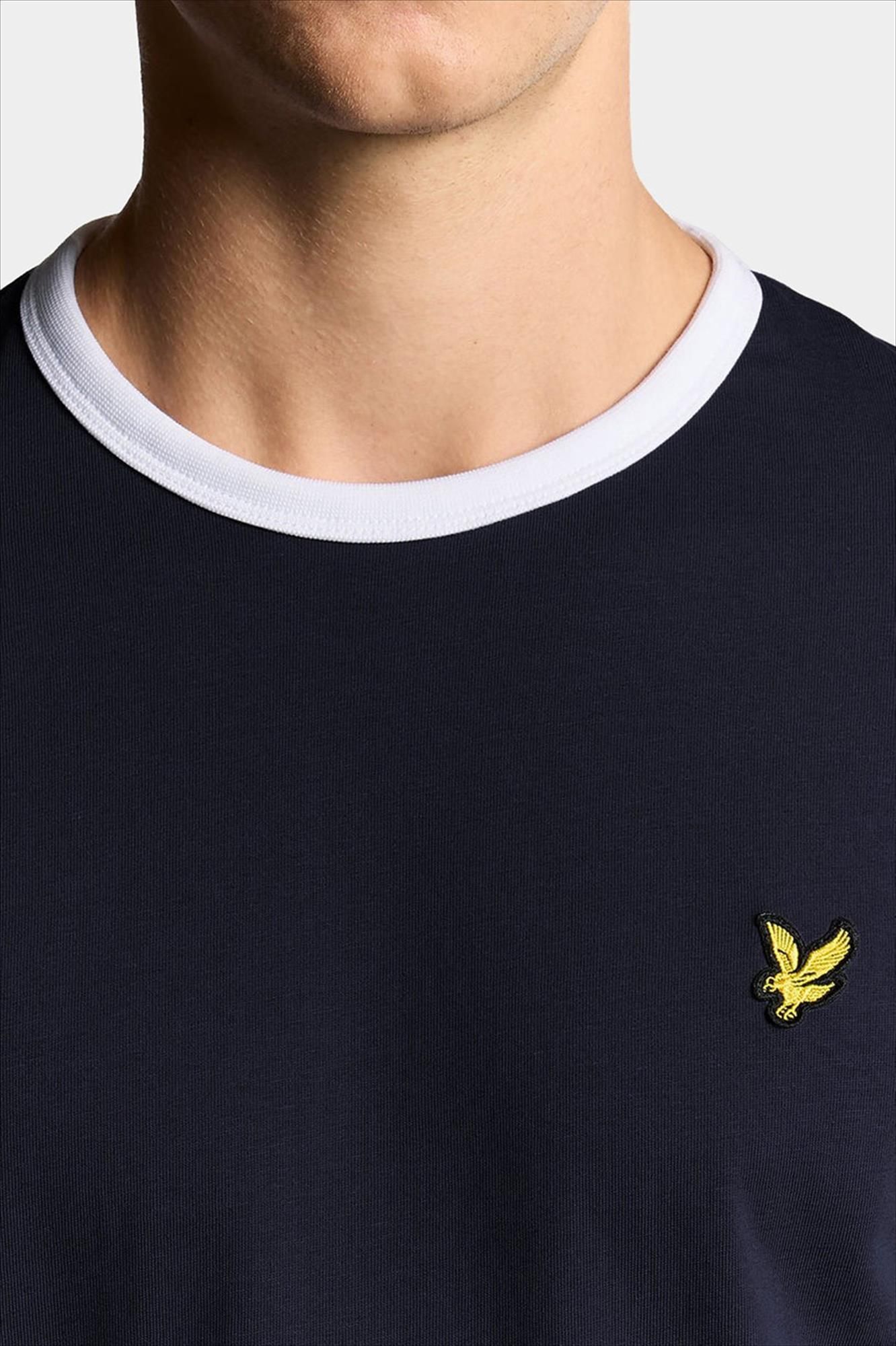 Lyle & Scott - Donkerblauwe Ringer T-shirt