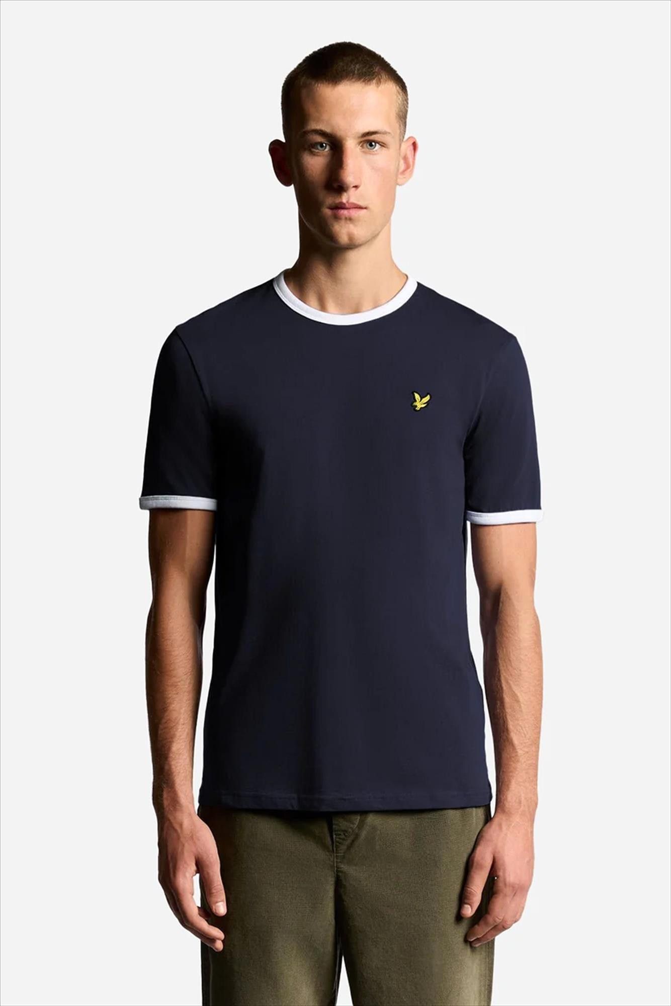 Lyle & Scott - Donkerblauwe Ringer T-shirt