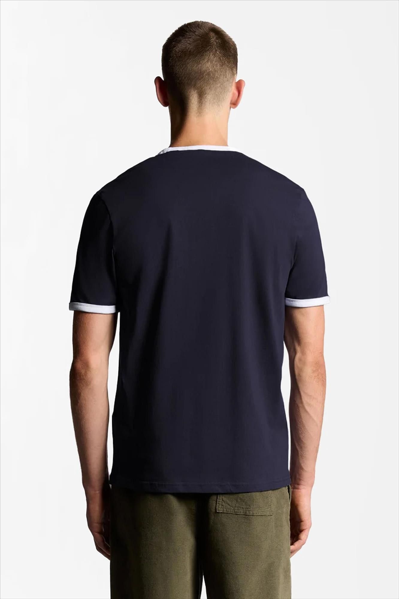 Lyle & Scott - Donkerblauwe Ringer T-shirt