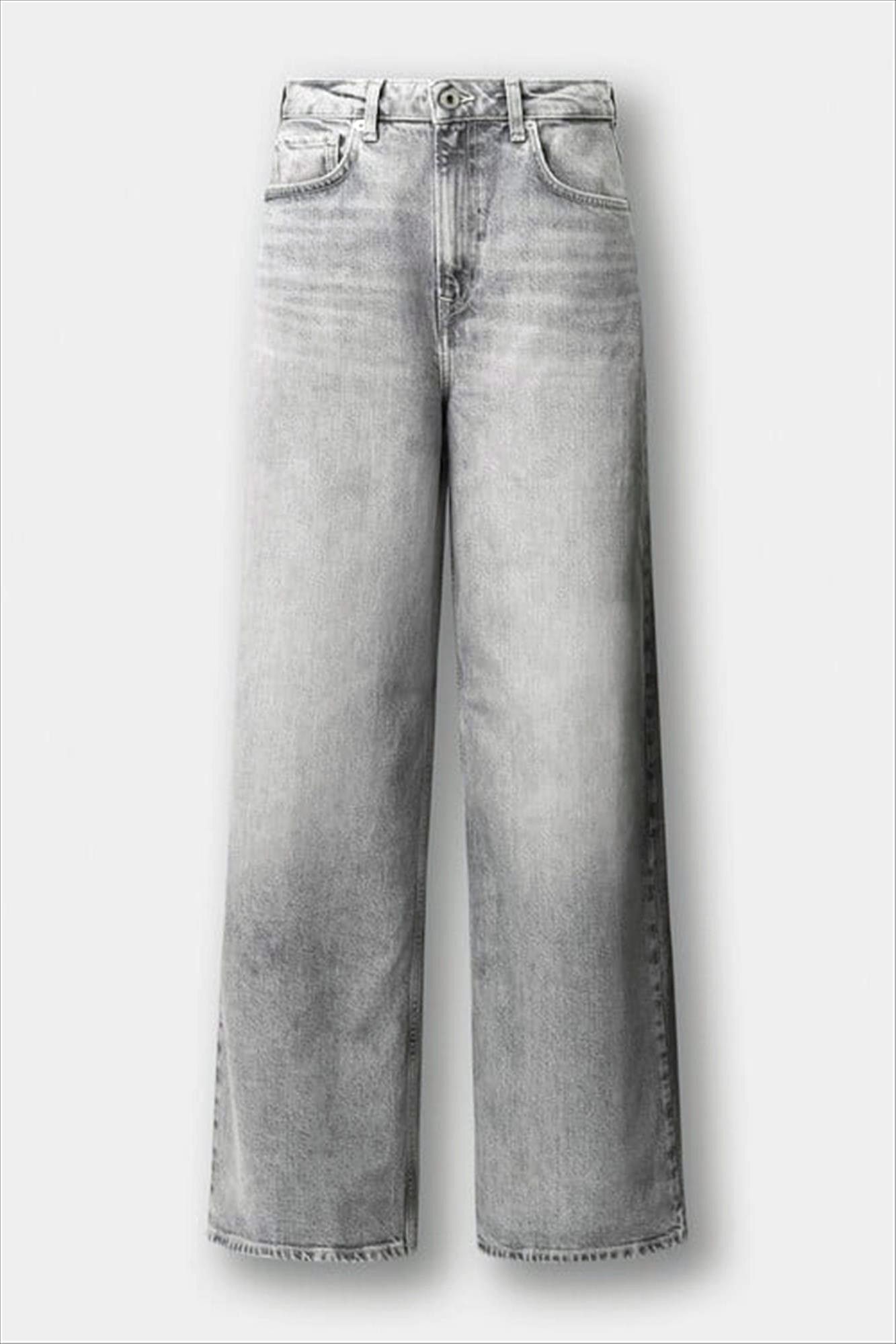 Pepe Jeans London - Grijze Jaimy loose wide jeans