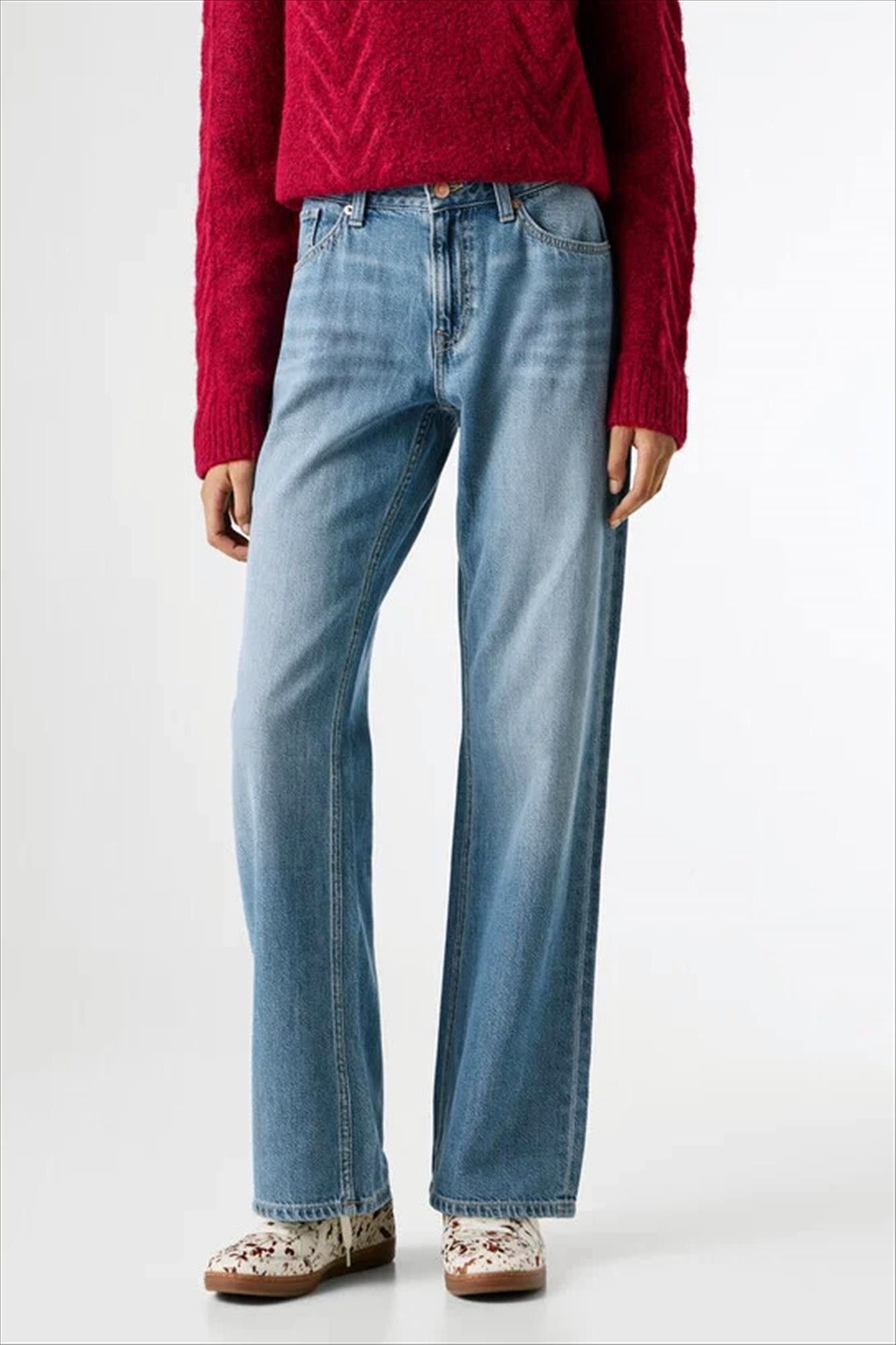 Pepe Jeans London - Blauwe Authentic Sky Nicky loose jeans