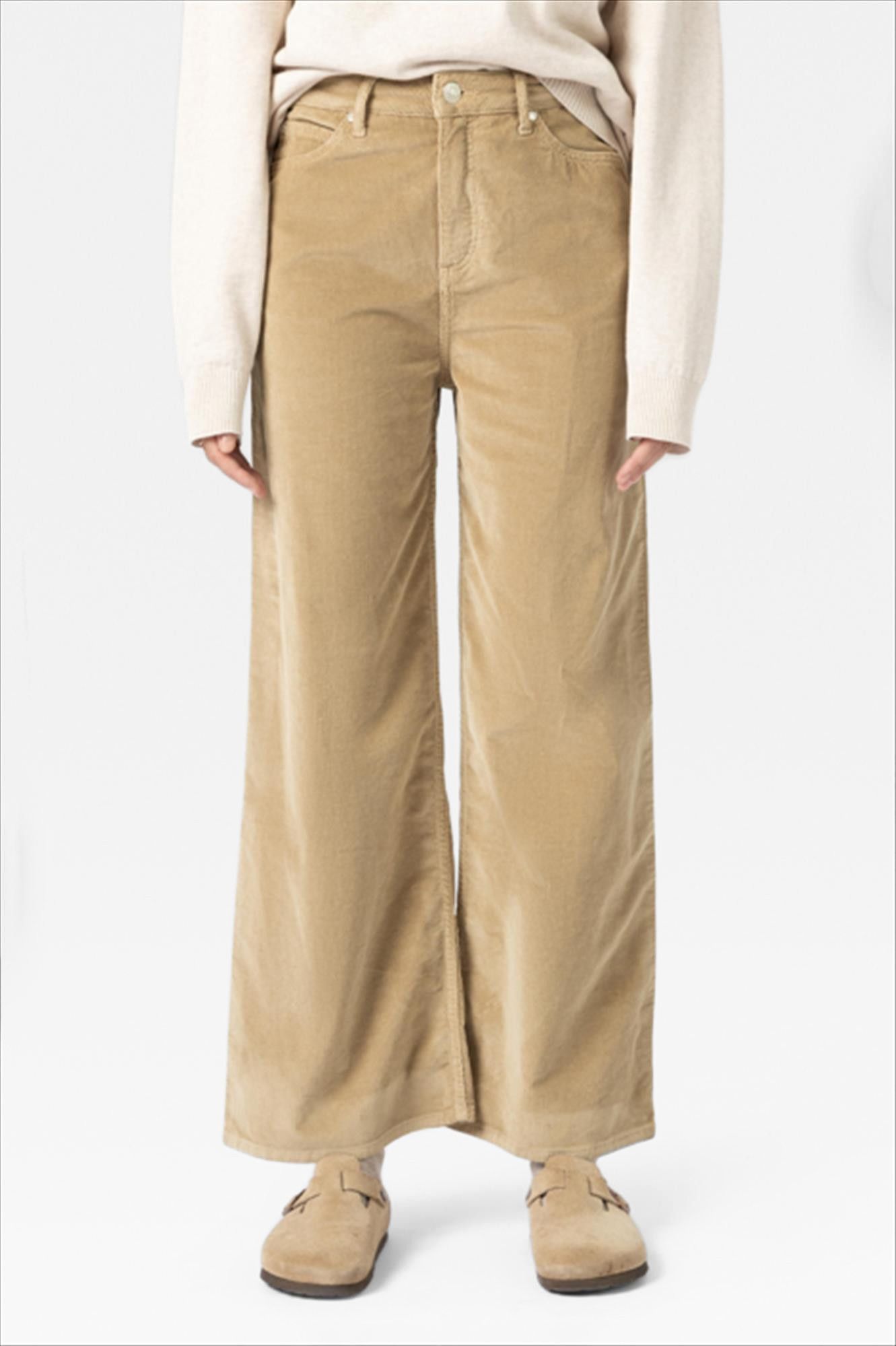 Lee Cooper - Beige Glamour Cordis wide broek