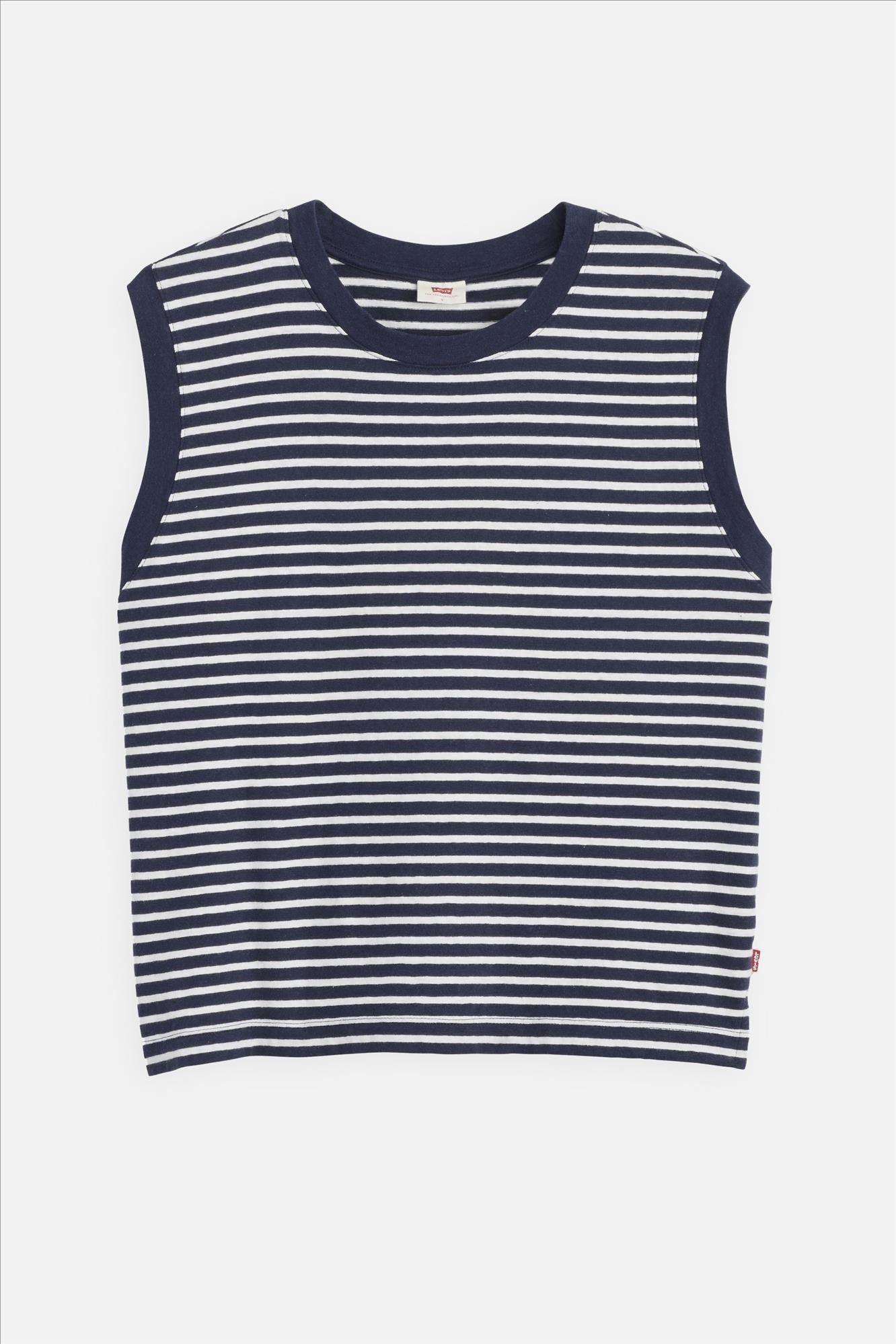 Levi's - Donkerblauw-Witte Boxy tanktop