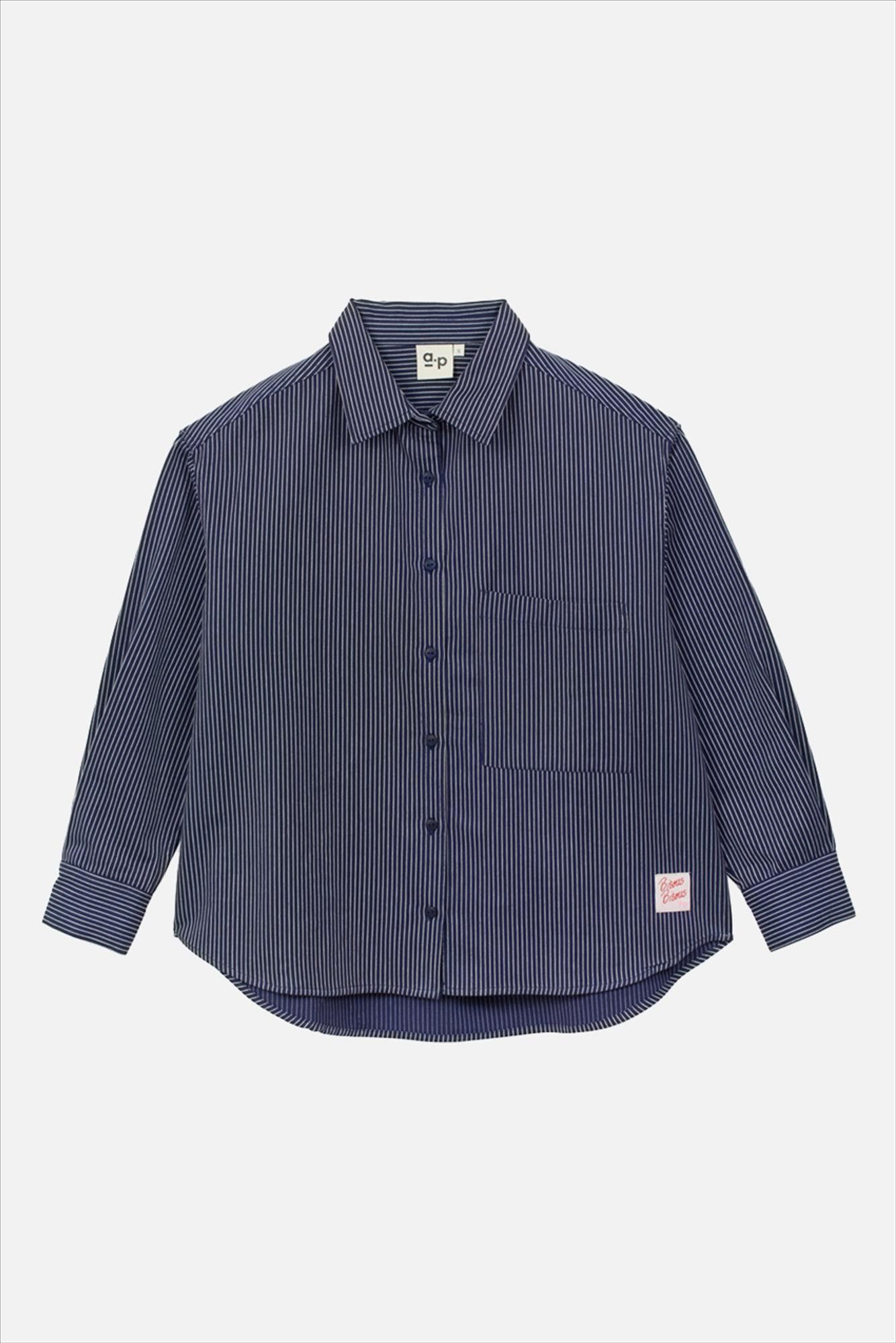 arsene & les pipelettes - Donkerblauwe Rayures blouse