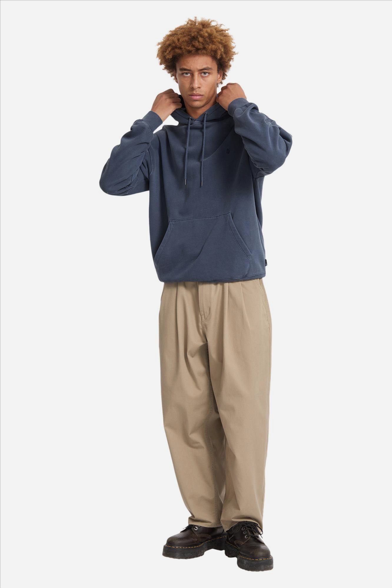 Volcom - Grijsblauwe Single Stone hoodie