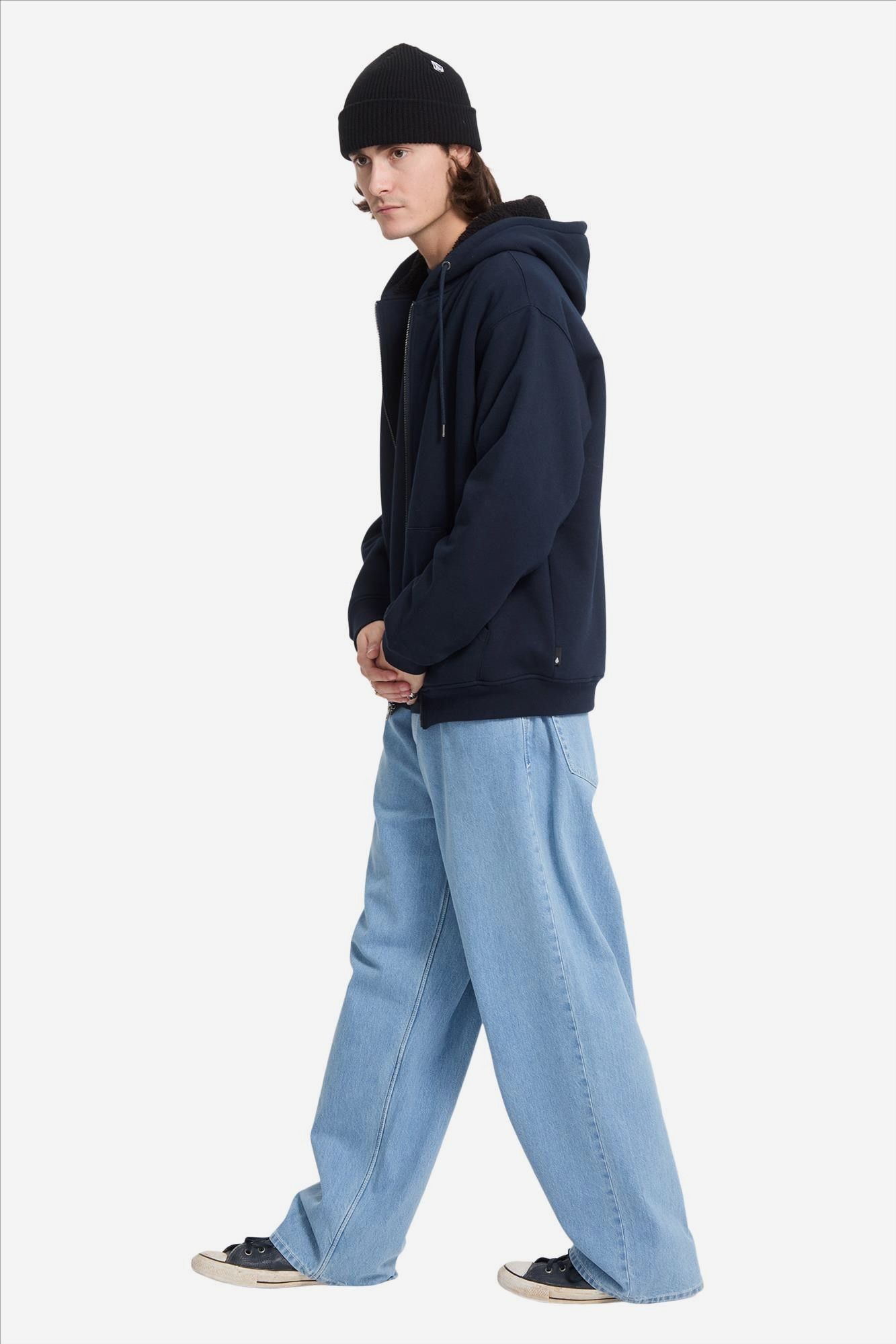 Volcom - Donkerblauwe Single Stone Zip hoodie