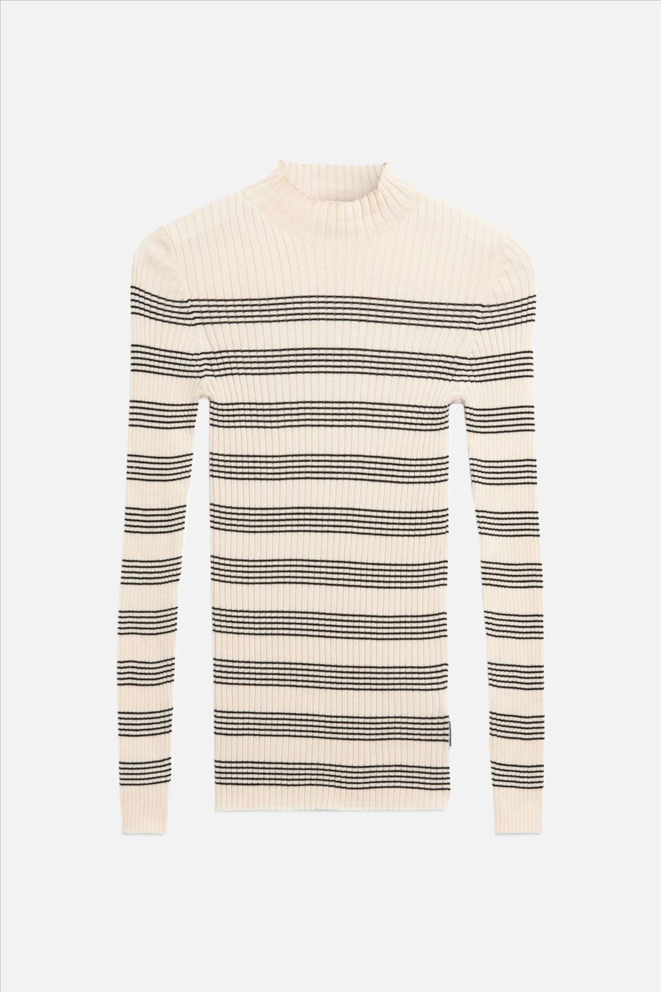 Armed Angels - Ecru Alaania Striped trui
