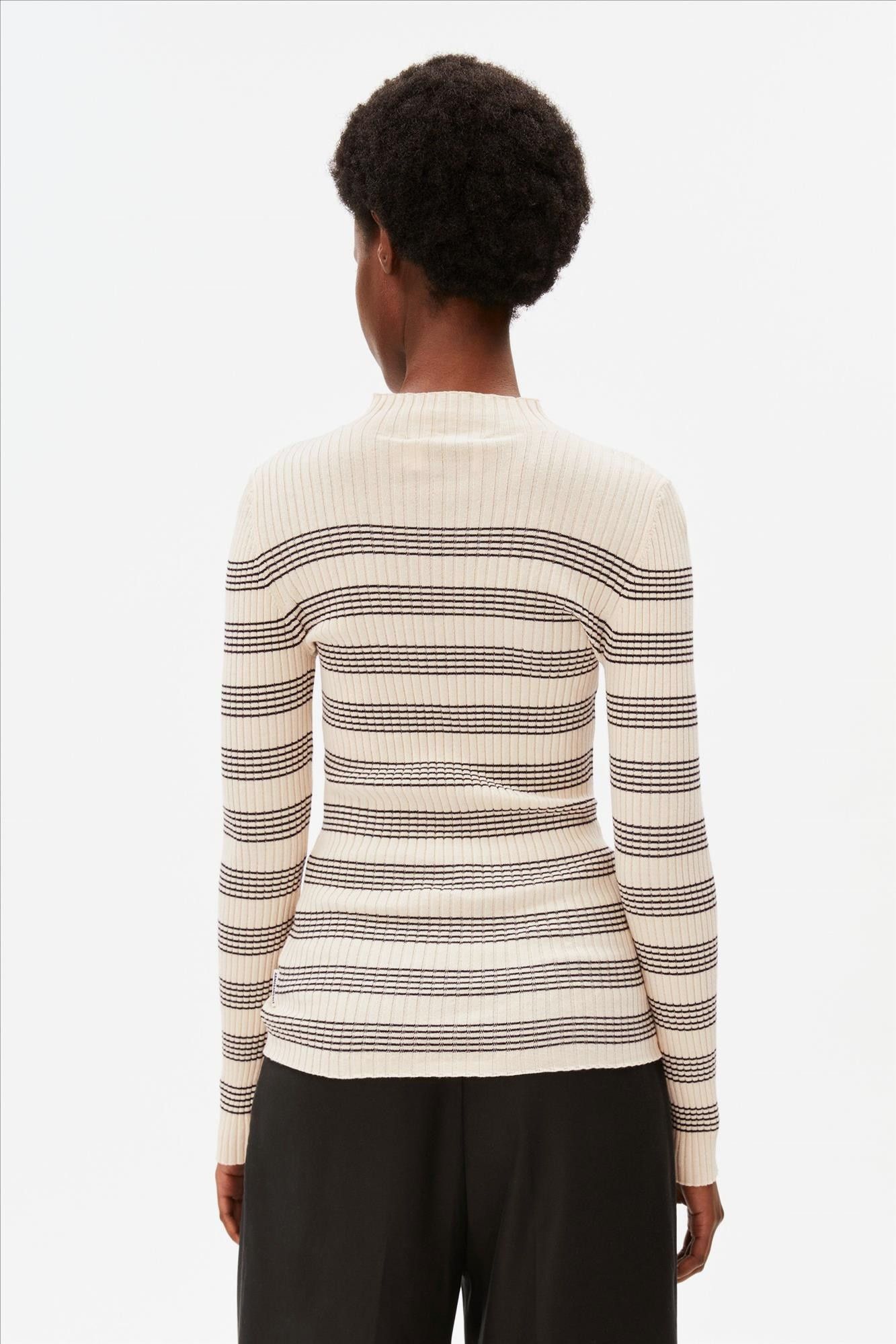 Armed Angels - Ecru Alaania Striped trui
