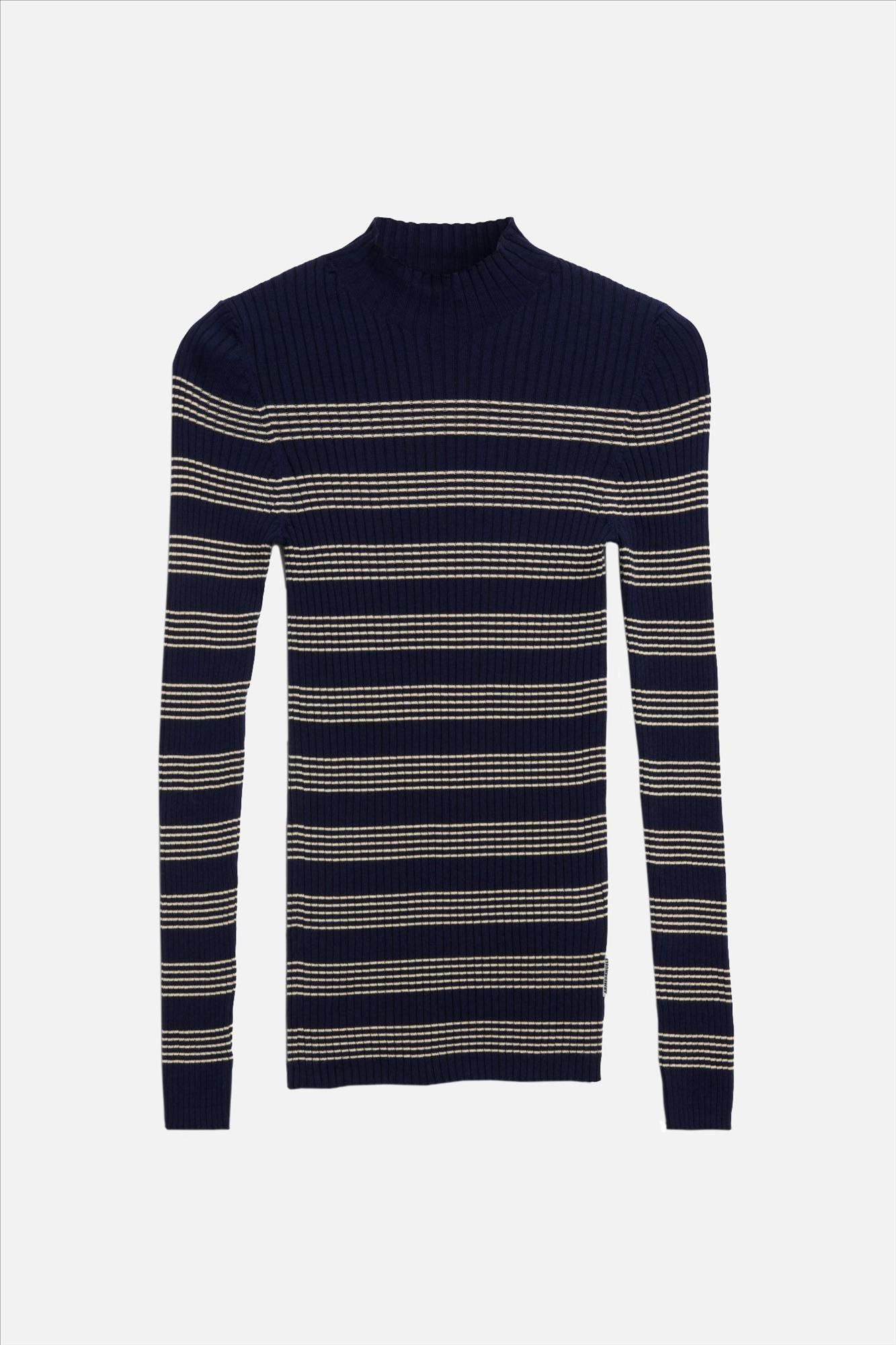 Armed Angels - Donkerblauwe Alaania Striped trui