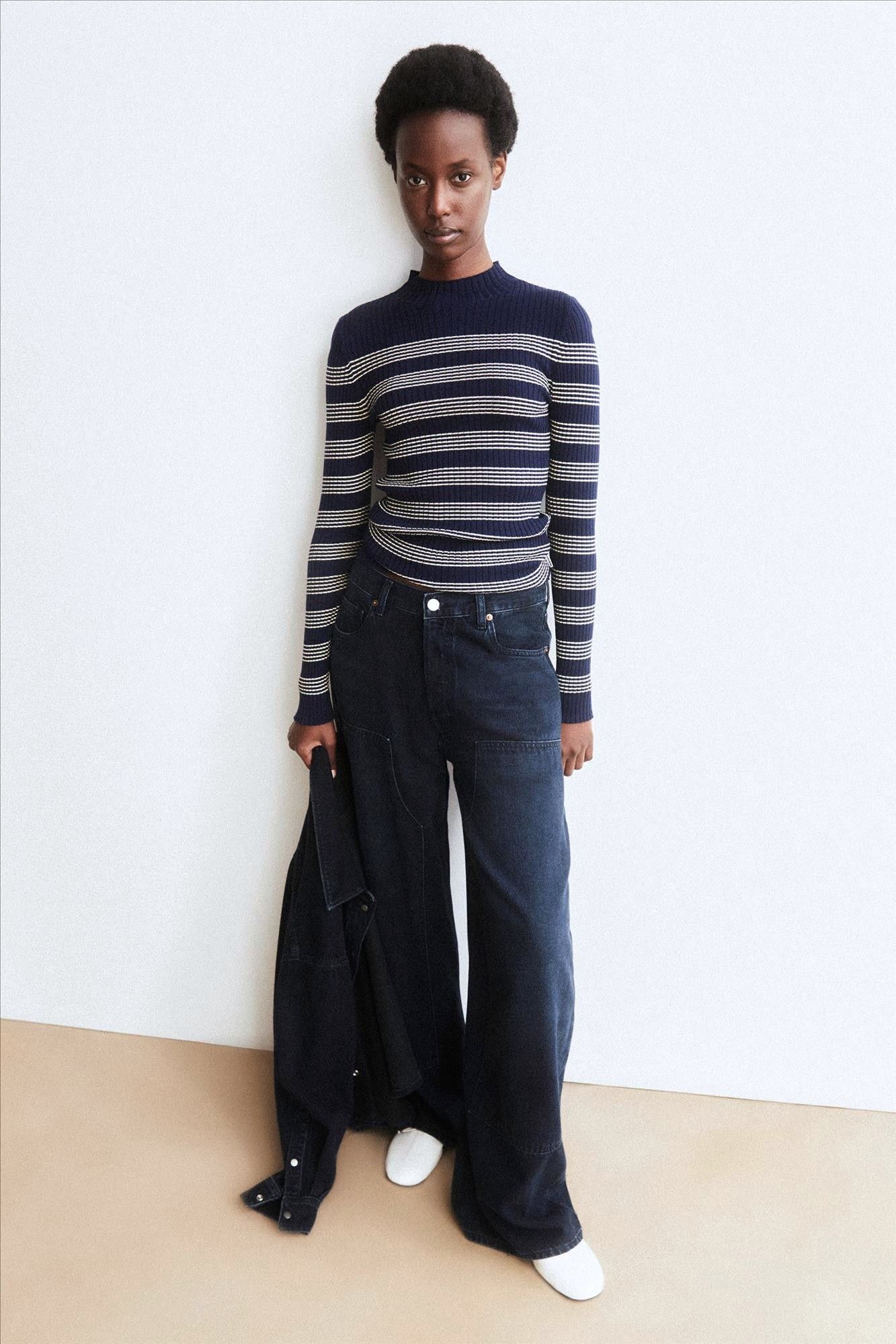 Armed Angels - Donkerblauwe Alaania Striped trui