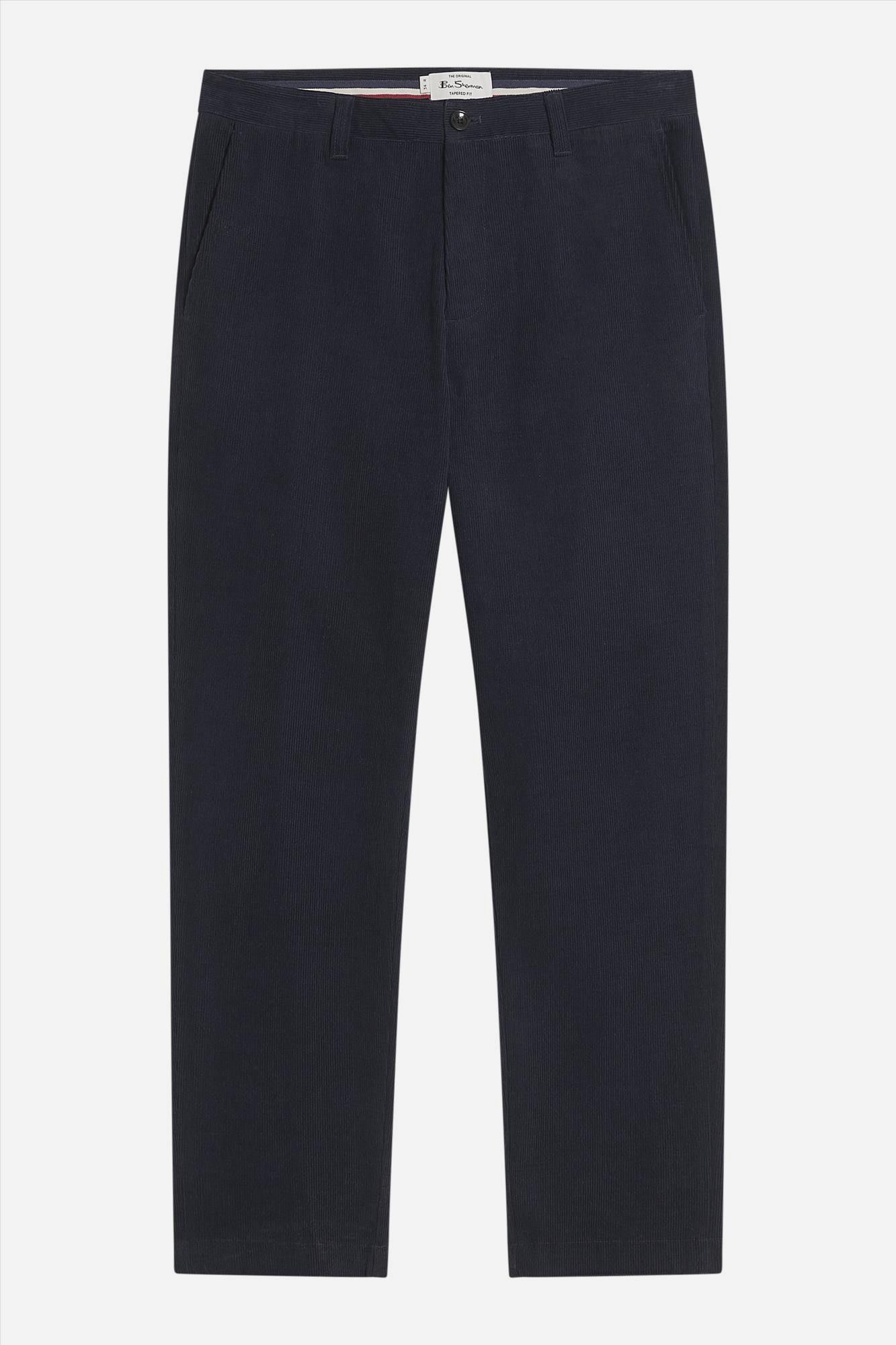 Ben Sherman - Donkerblauwe Cord tapered chino