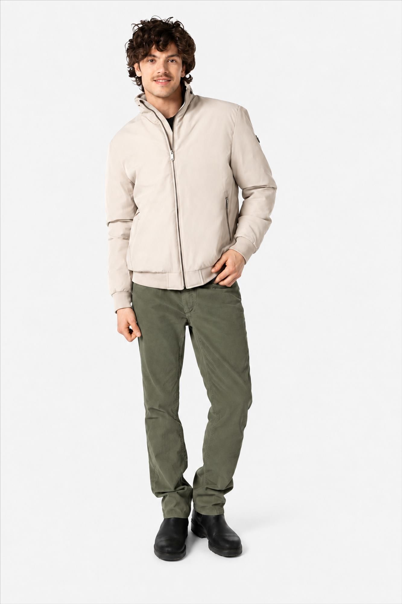 Lee Cooper - Donkergroene LC112ZP straight broek