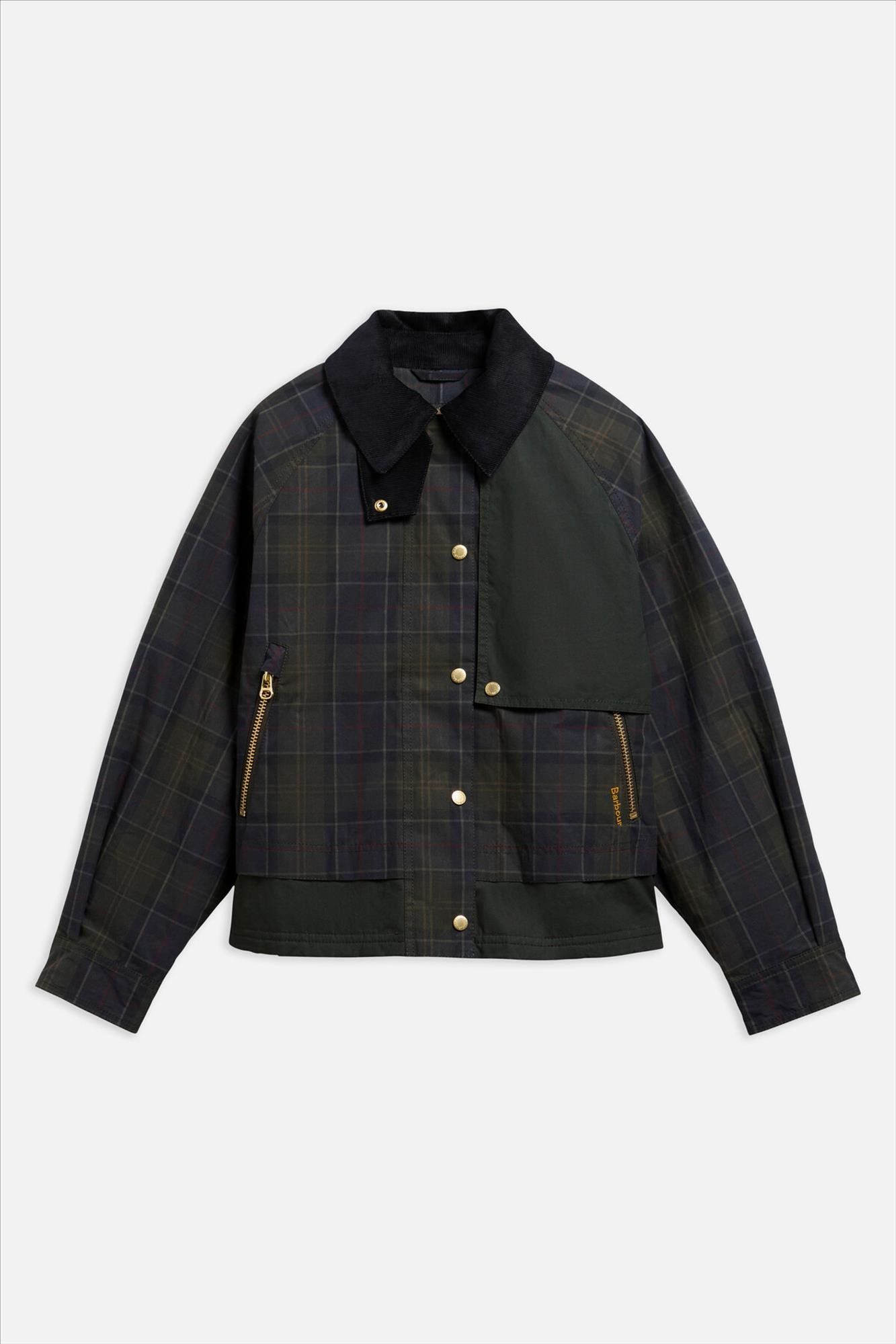 Barbour - Donkergroen-Blauwe Truro jas