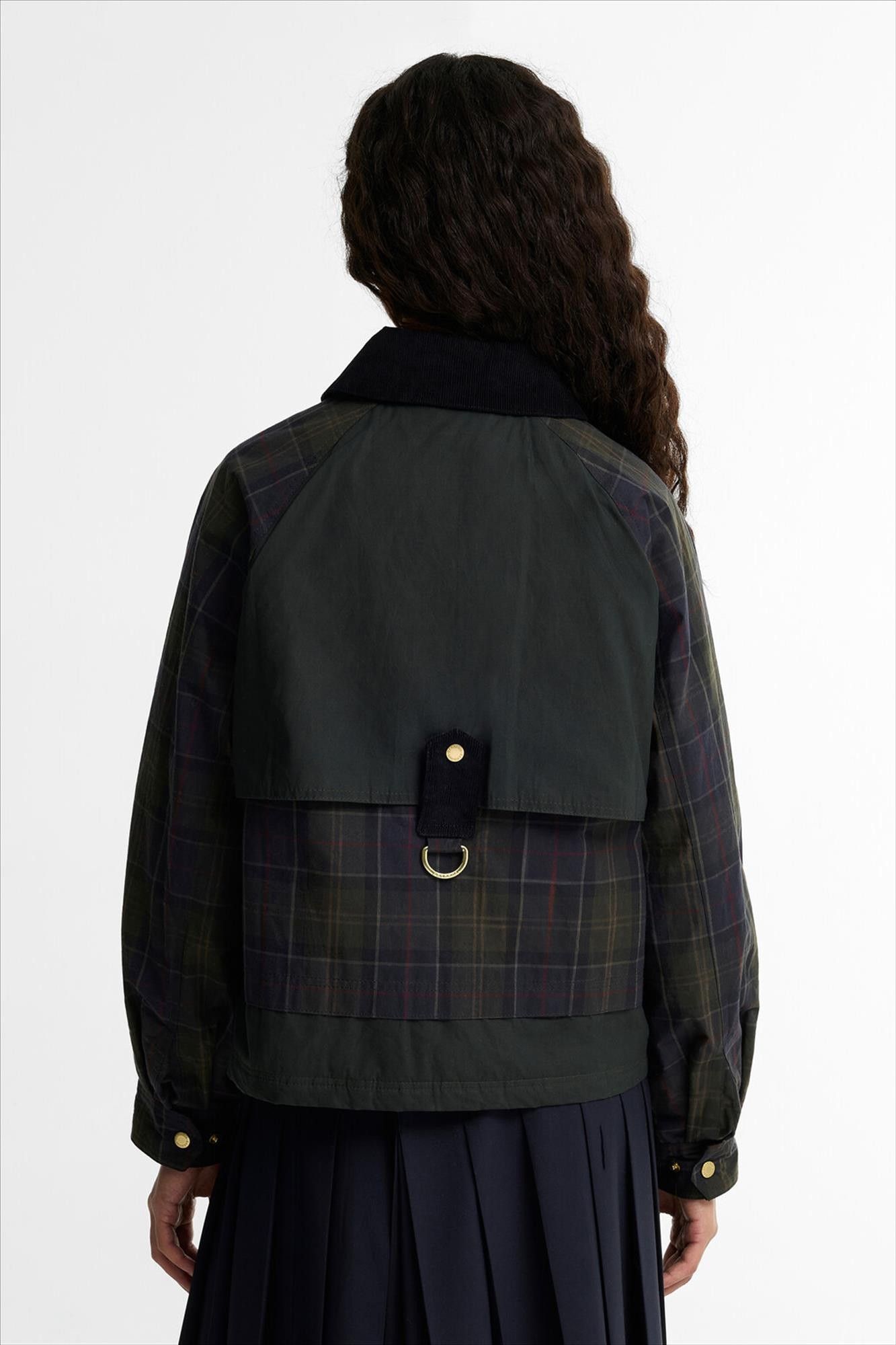 Barbour - Donkergroen-Blauwe Truro jas