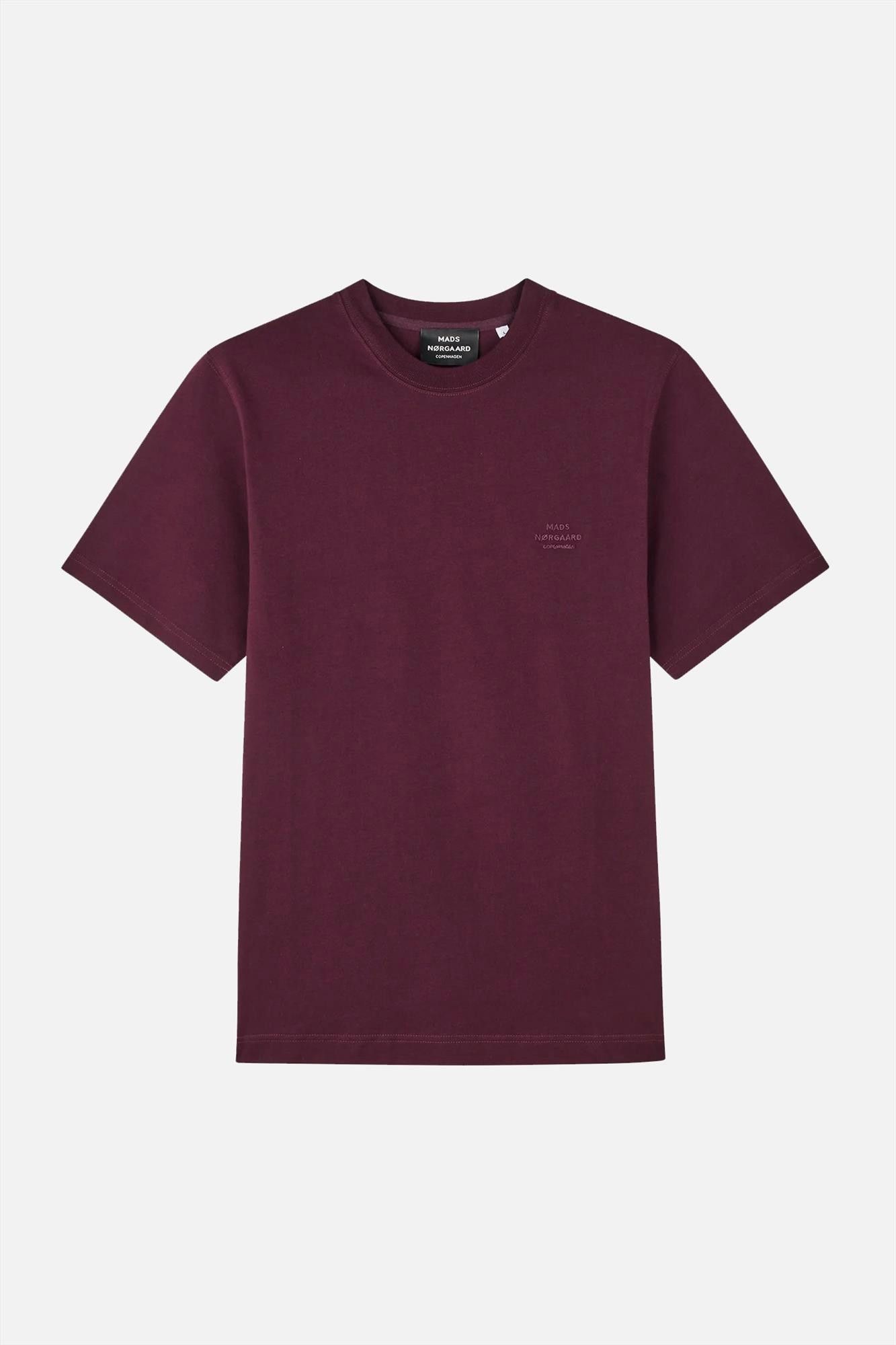 MADS NORGAARD - Donkerpaarse Frode Logo T-shirt