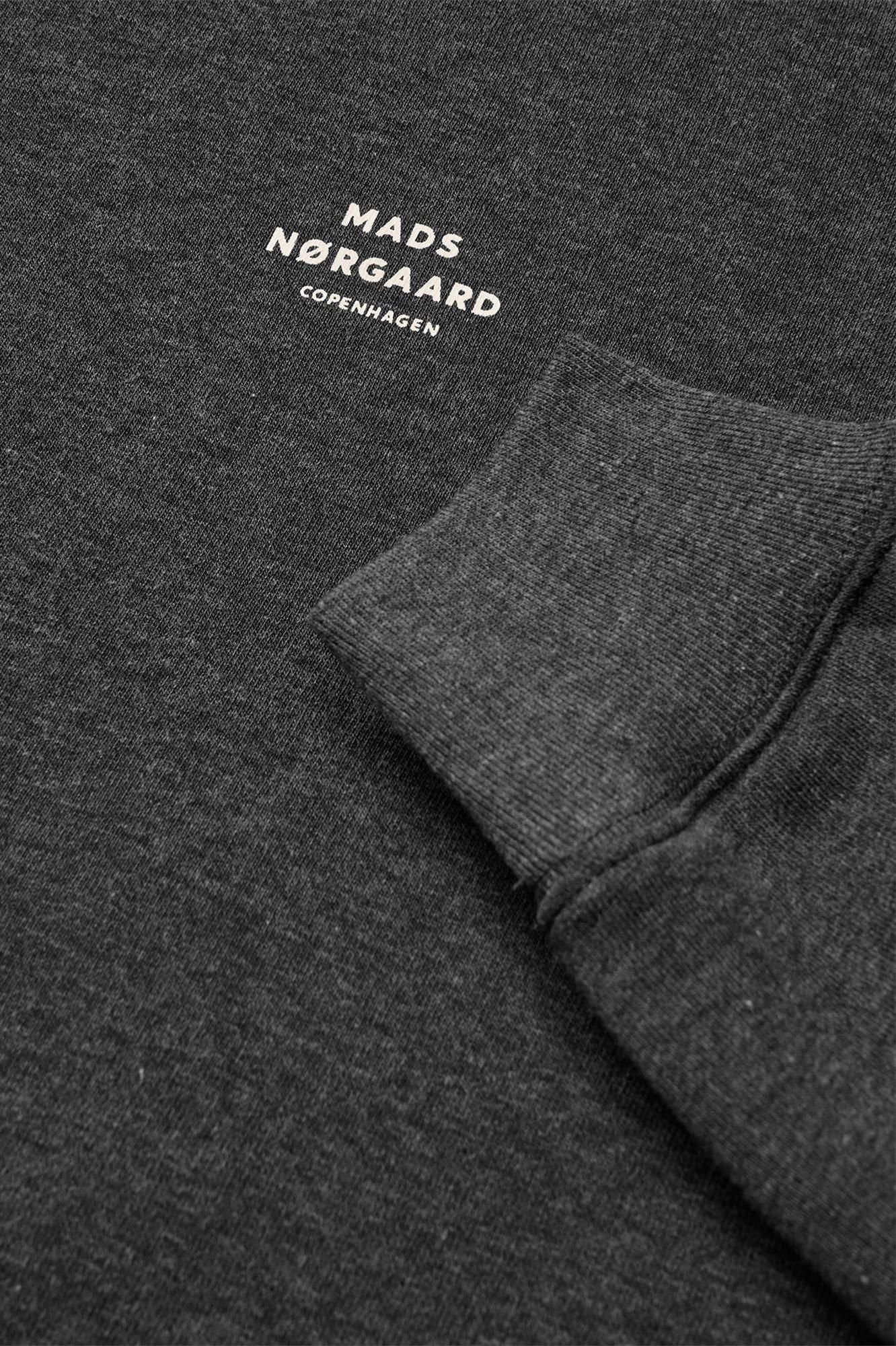MADS NORGAARD - Donkergrijze Standard Crew Logo sweater