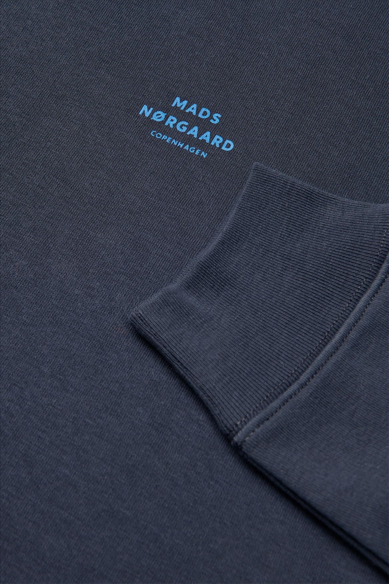 MADS NORGAARD - Donkerblauwe Standard Crew Logo sweater