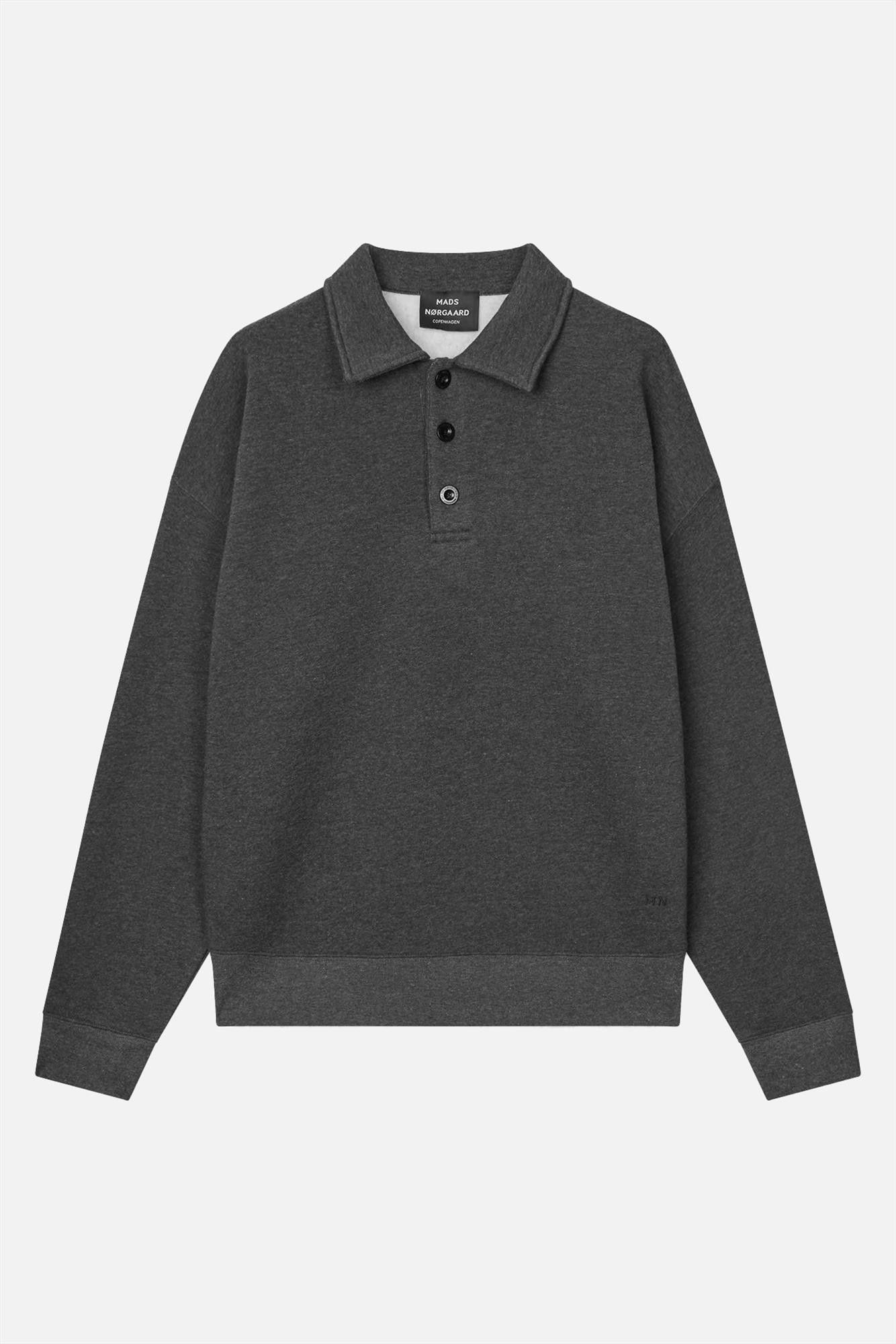 MADS NORGAARD - Donkergrijze Bram polosweater