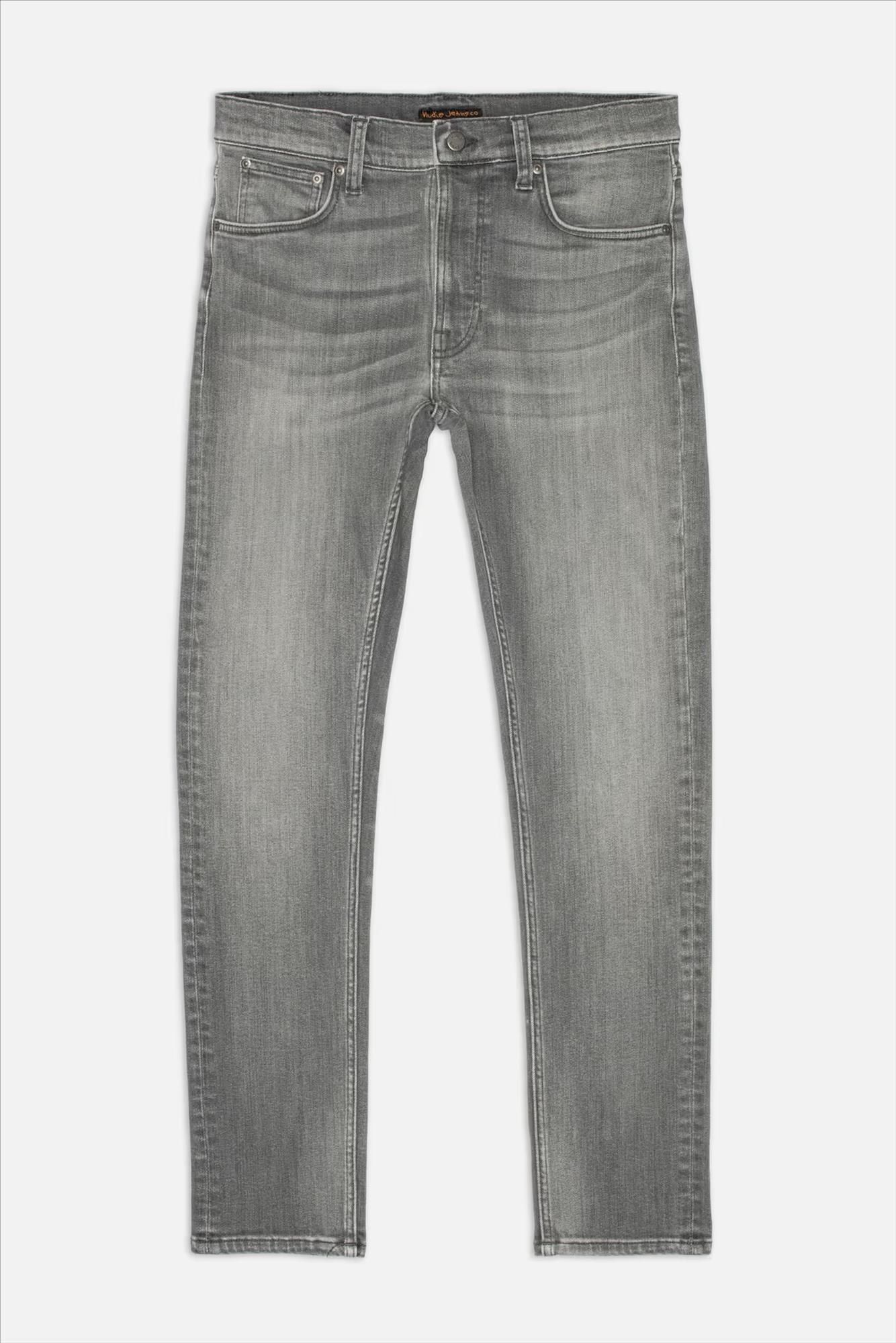 Nudie Jeans Co. - Grijze Lean Dean slim tapered jeans