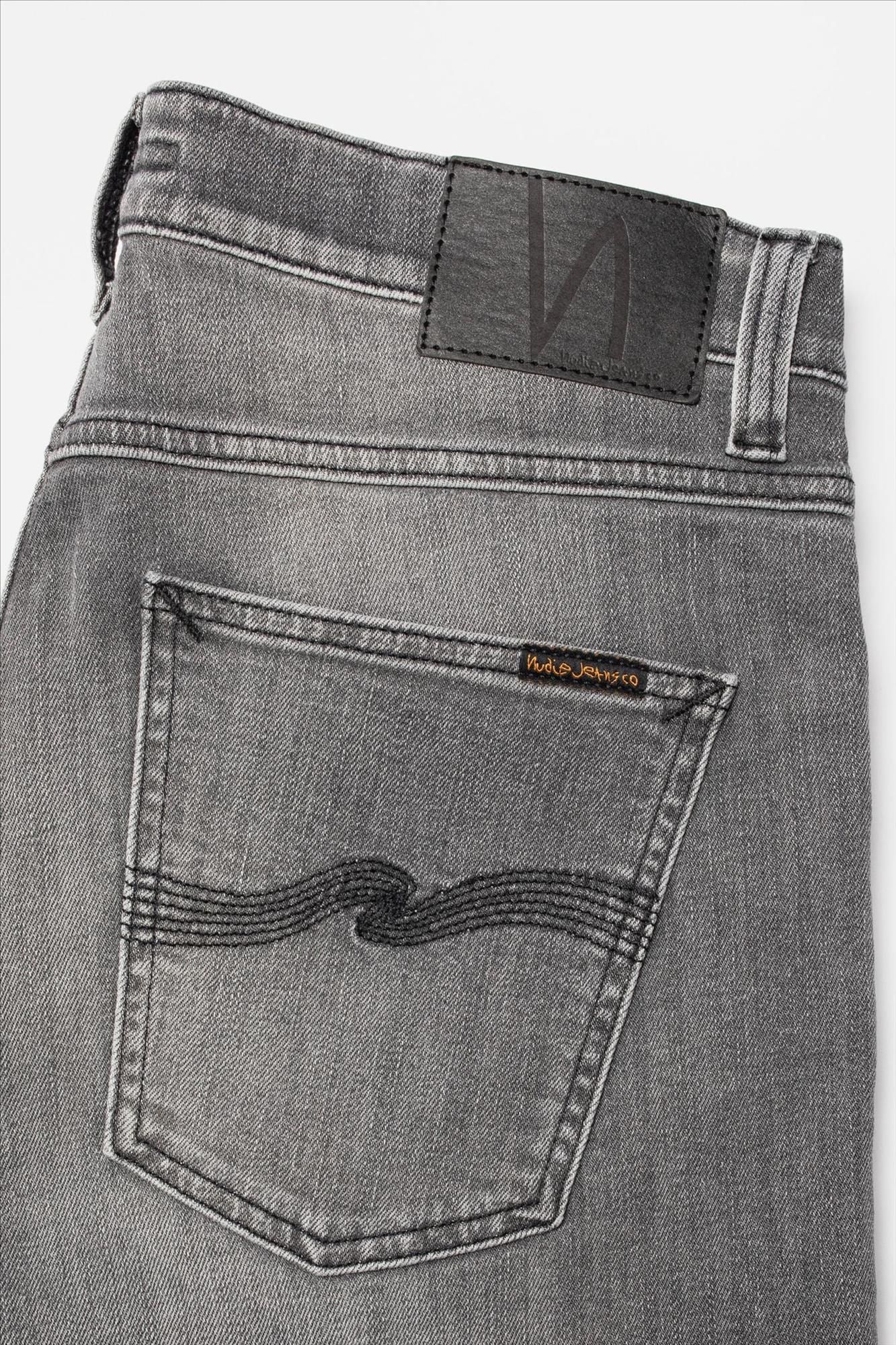 Nudie Jeans Co. - Grijze Lean Dean slim tapered jeans