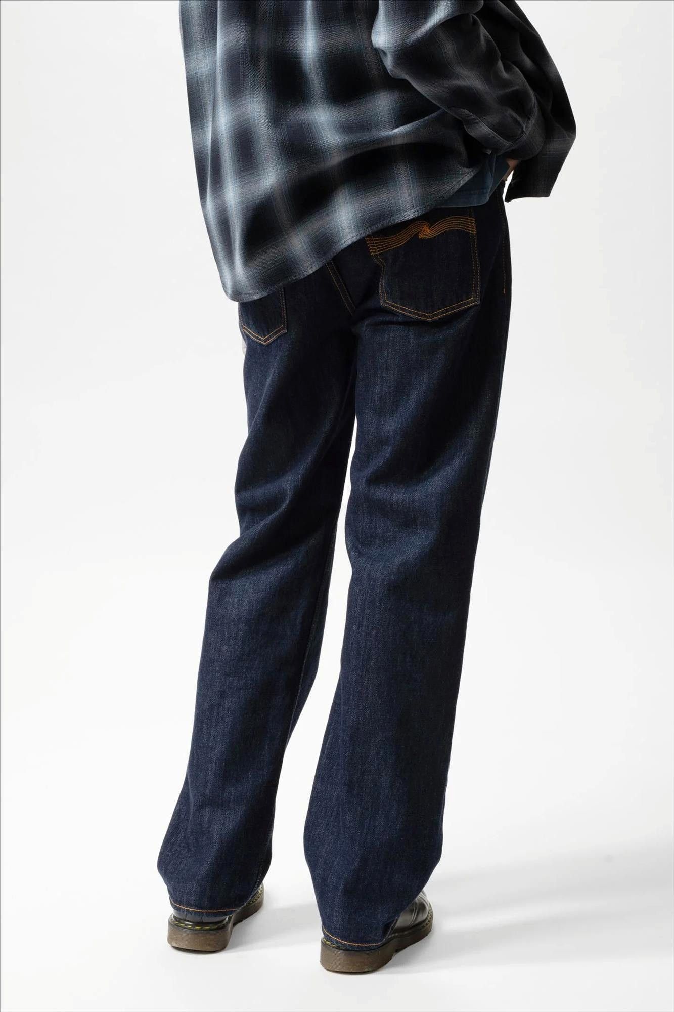 Nudie Jeans Co. - Donkerblauwe Tuff Tony loose jeans
