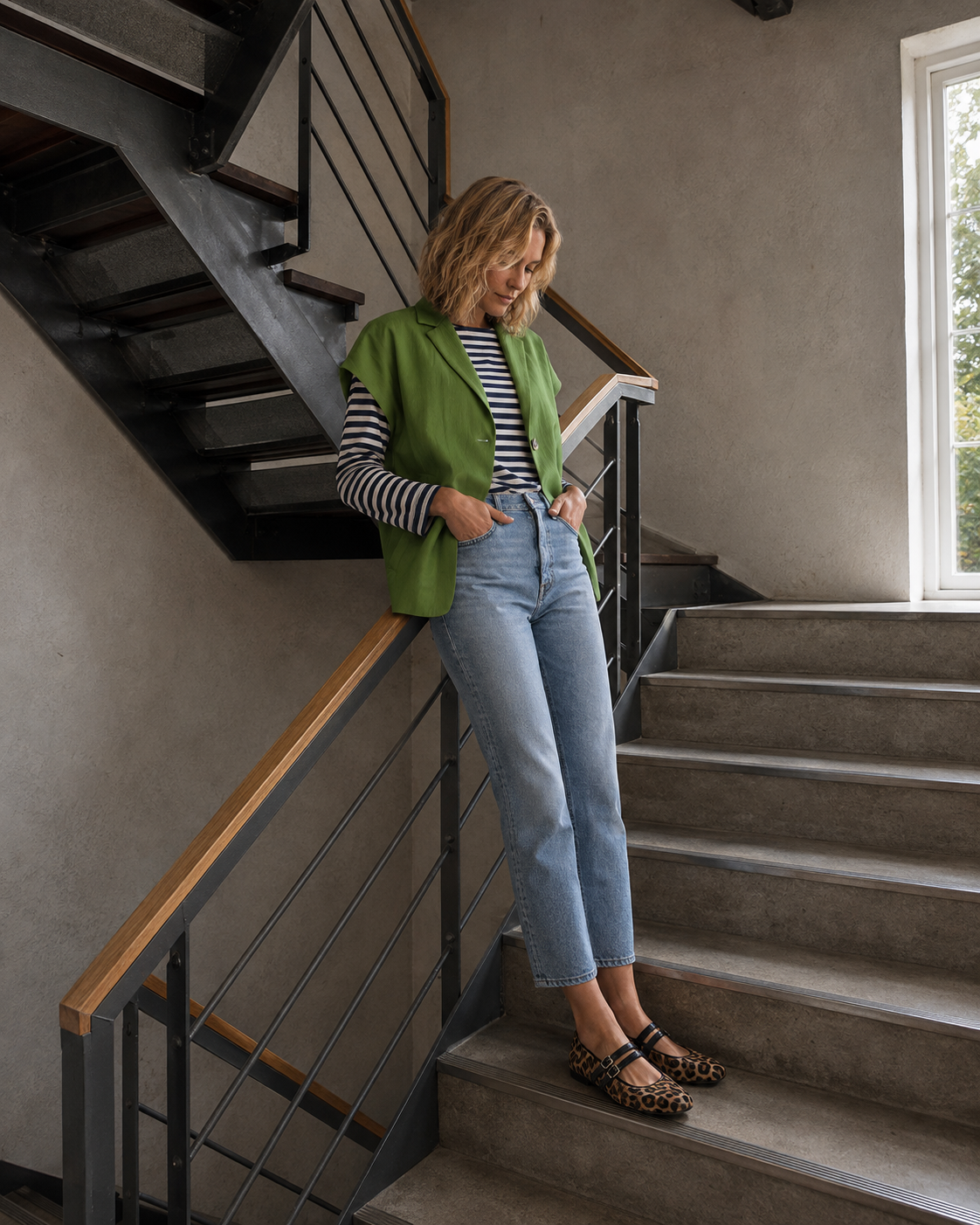 Back to routine jeans outfit 2